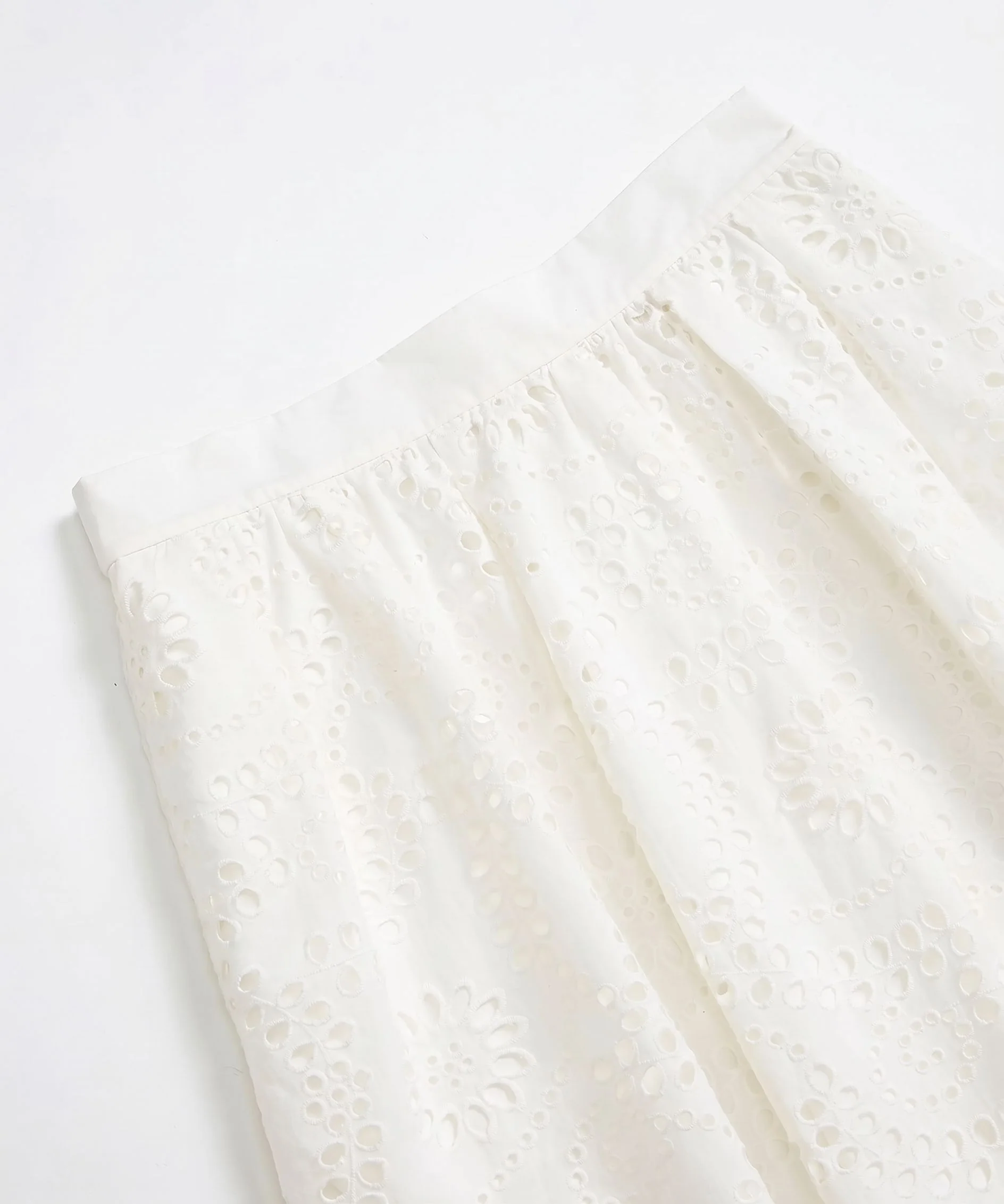 Eyelet Midi Skirt