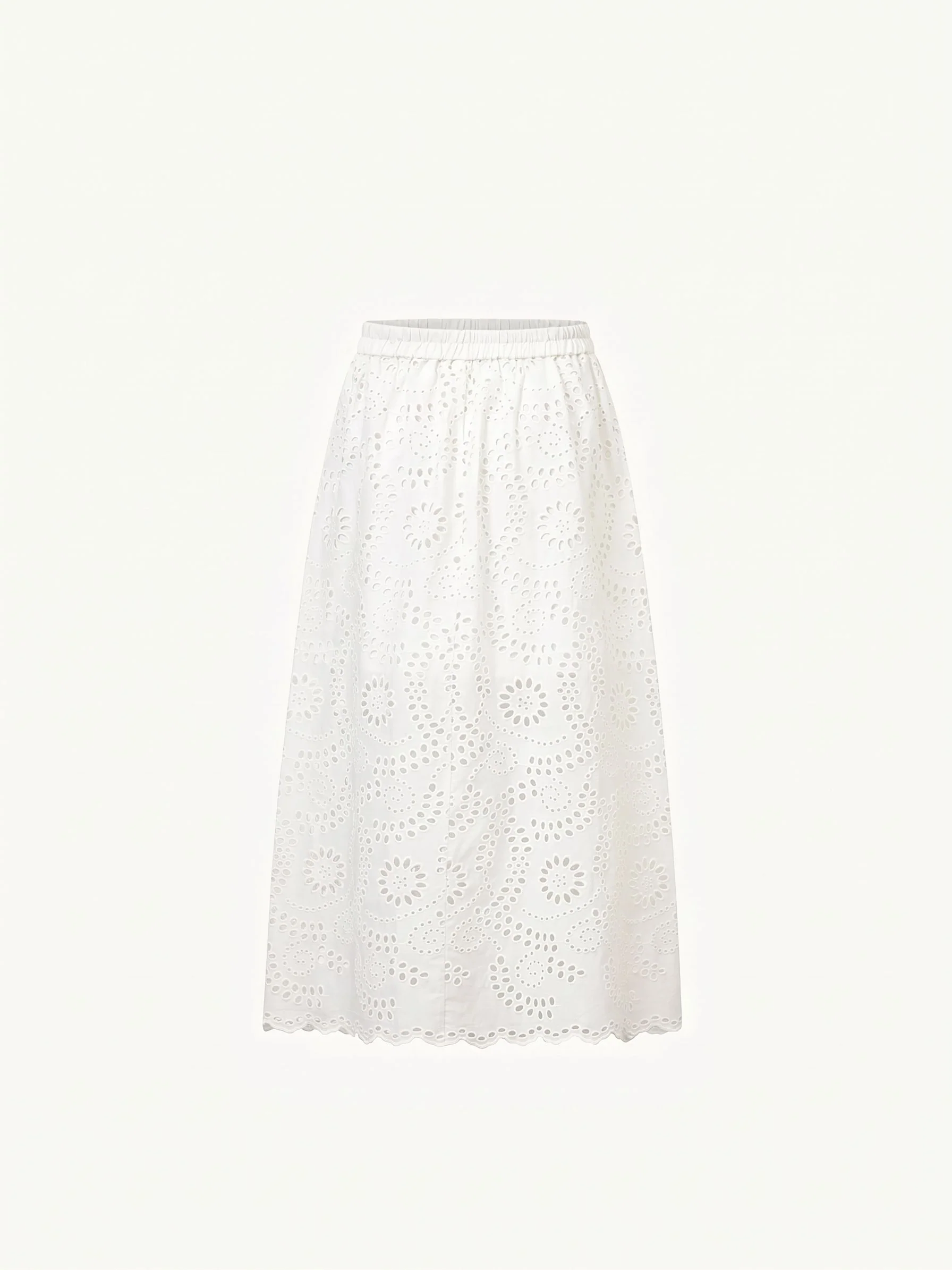 Eyelet Midi Skirt - Image 3