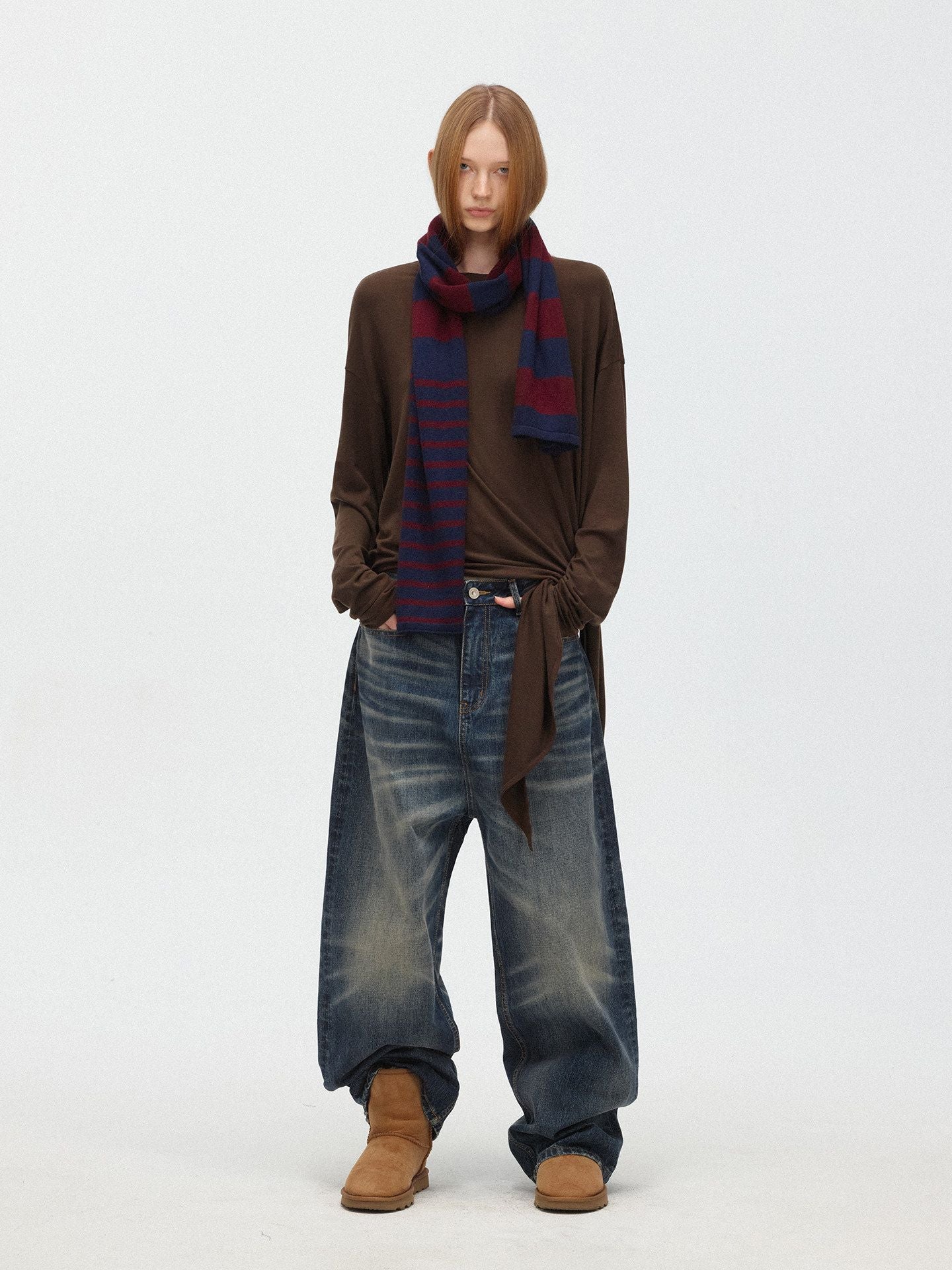 Faded Wide-Leg Jeans - Image 2