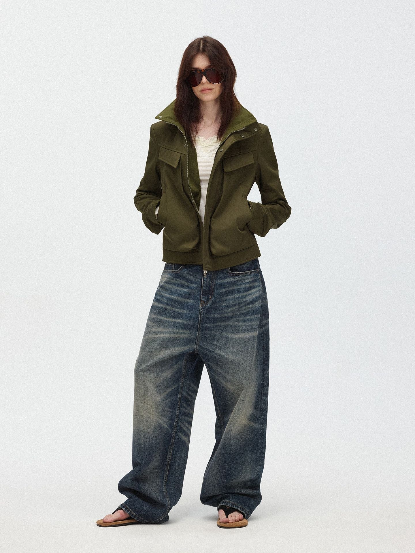 Faded Wide-Leg Jeans - Image 4