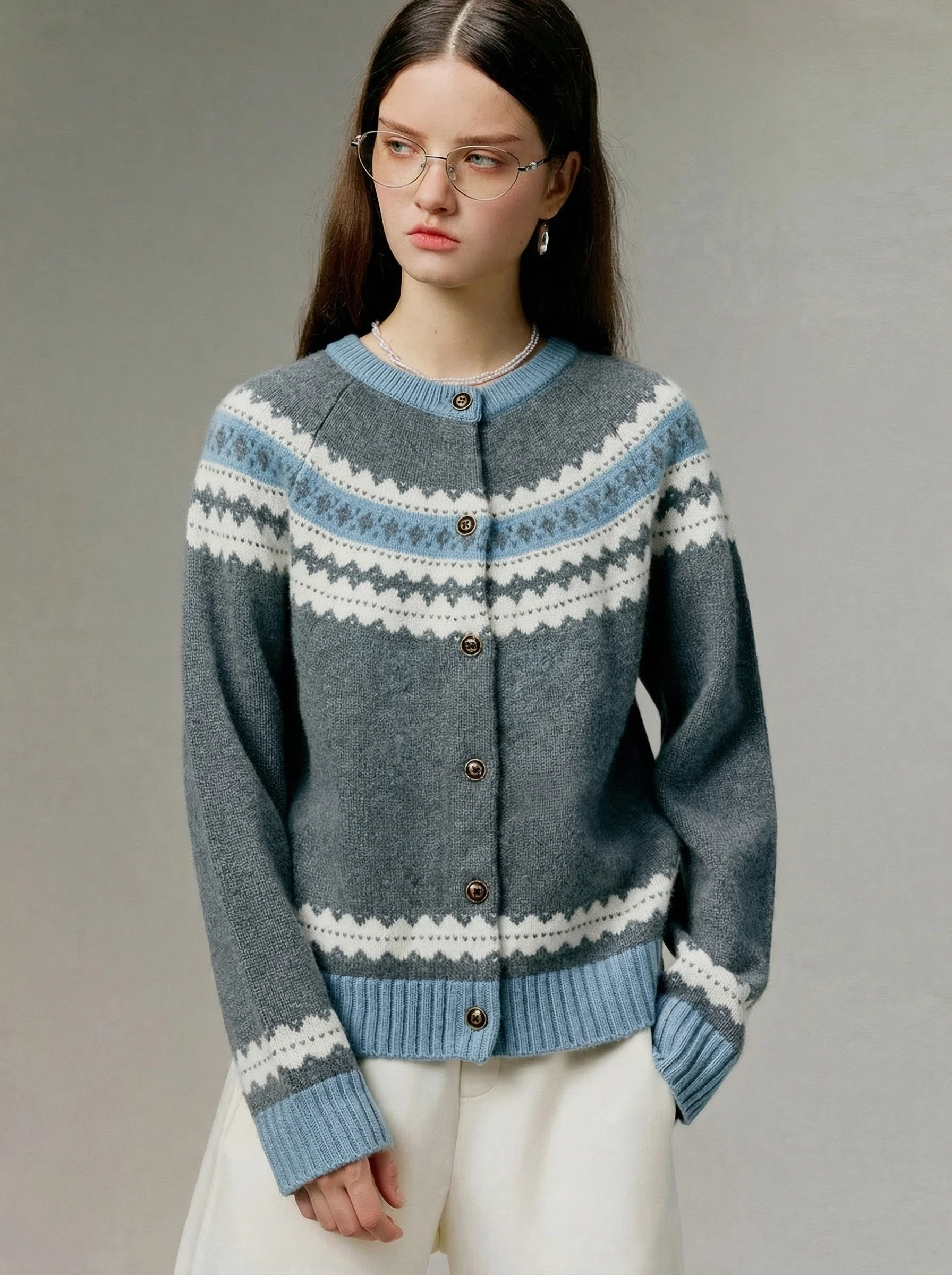 Fair Isle Cashmere Cardigan