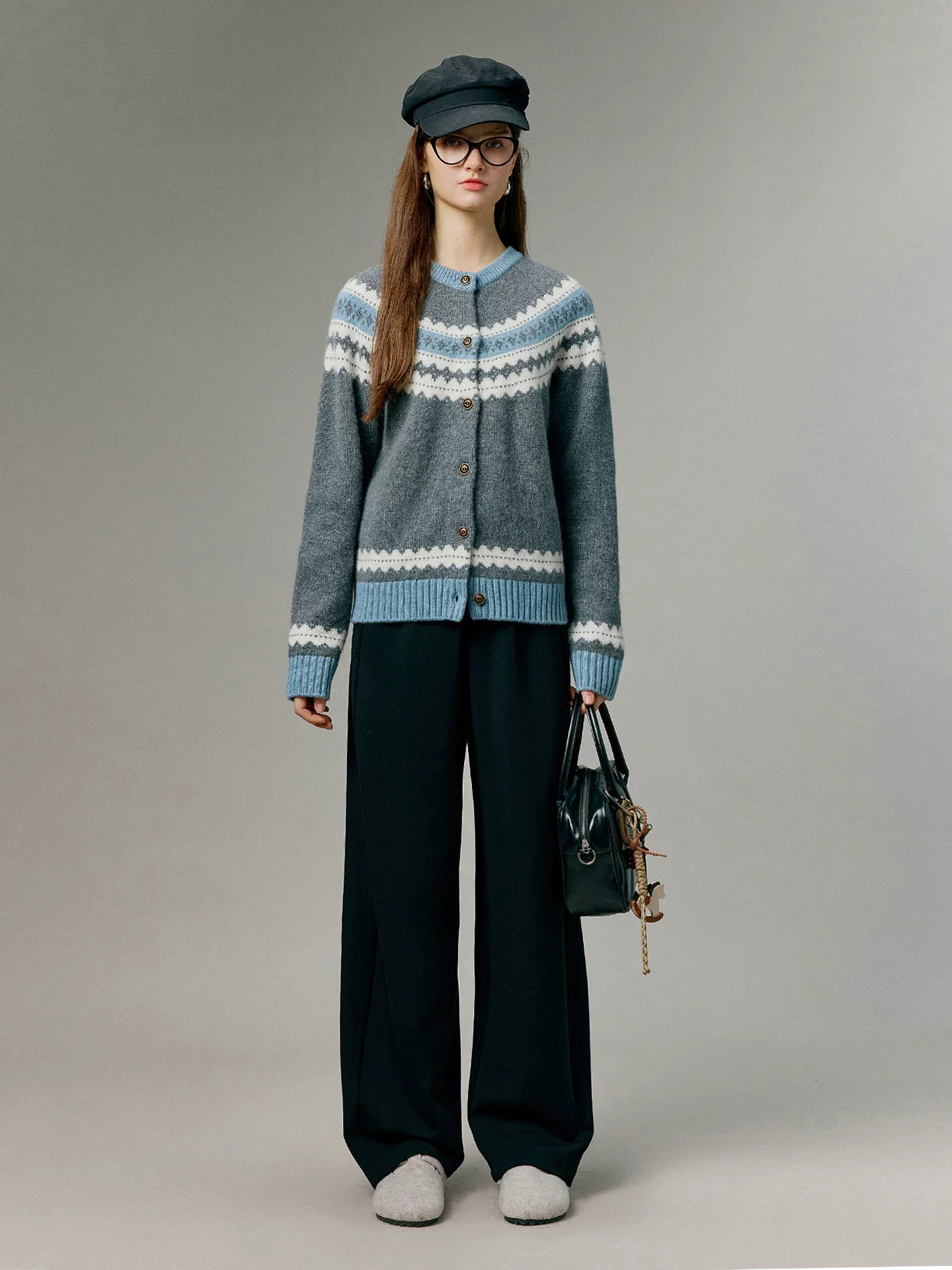 Fair Isle Cashmere Cardigan - Image 2