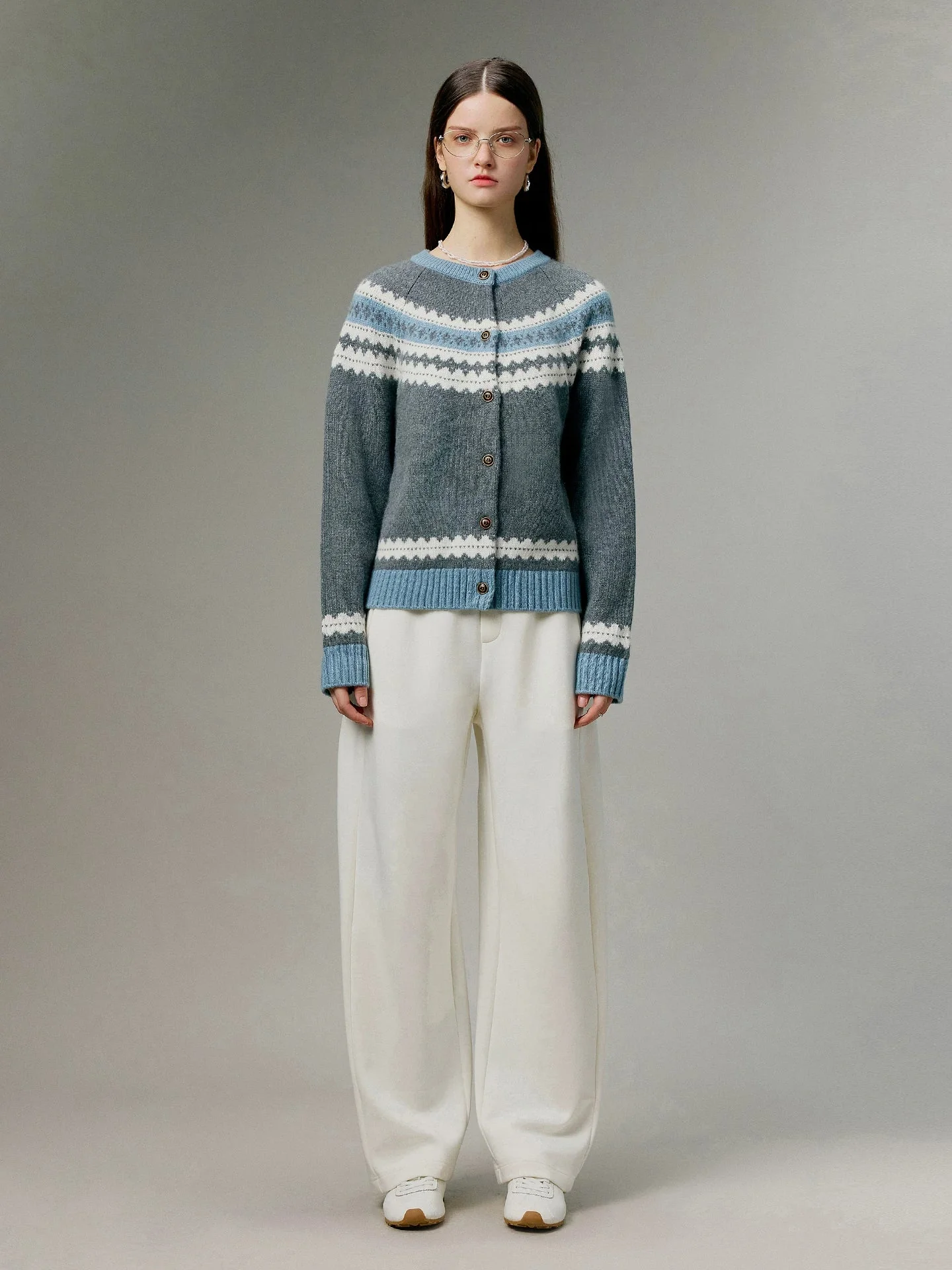 Fair Isle Cashmere Cardigan - Image 3