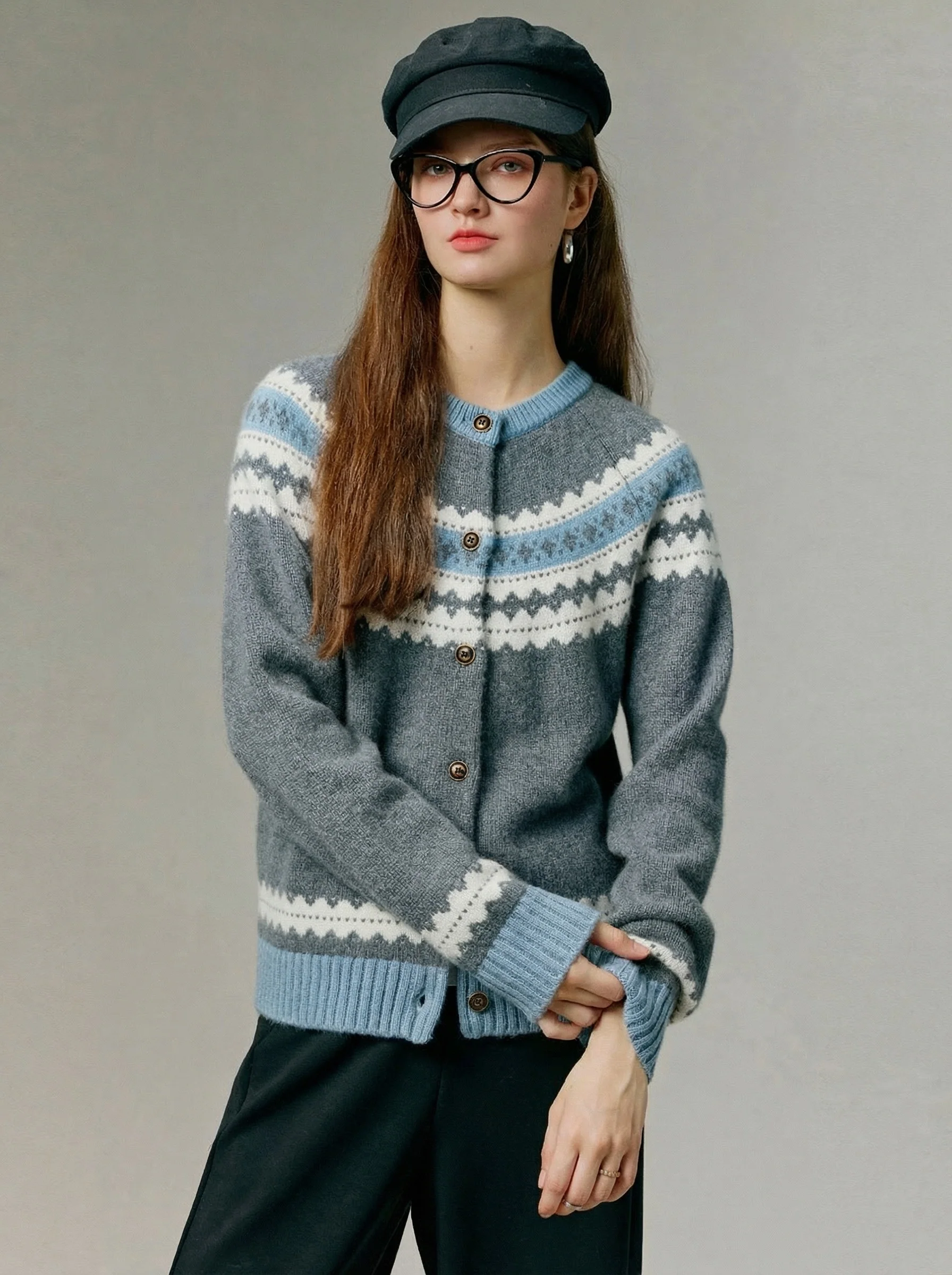 Fair Isle Cashmere Cardigan - Image 4