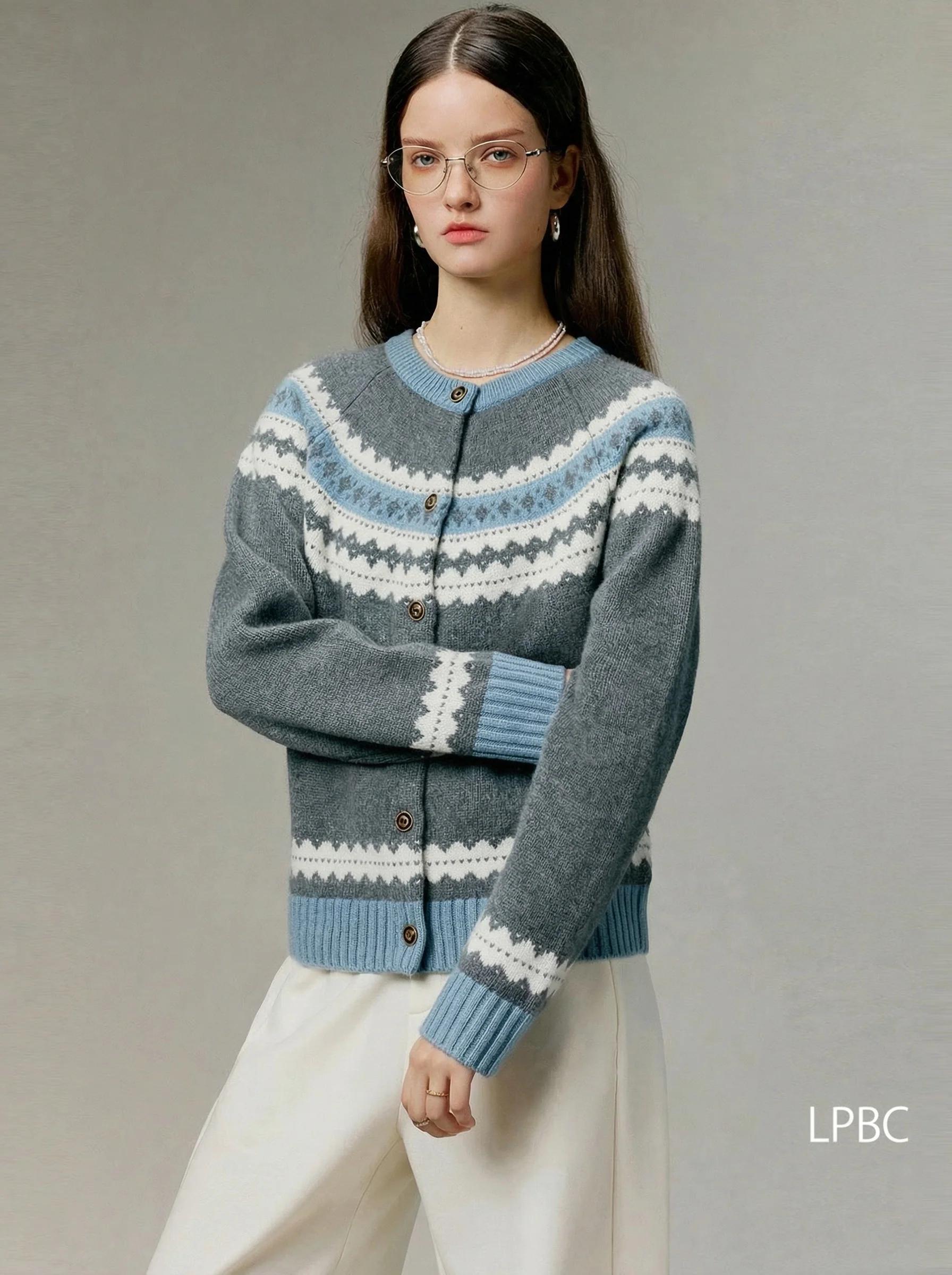 Fair Isle Cashmere Cardigan - Image 5