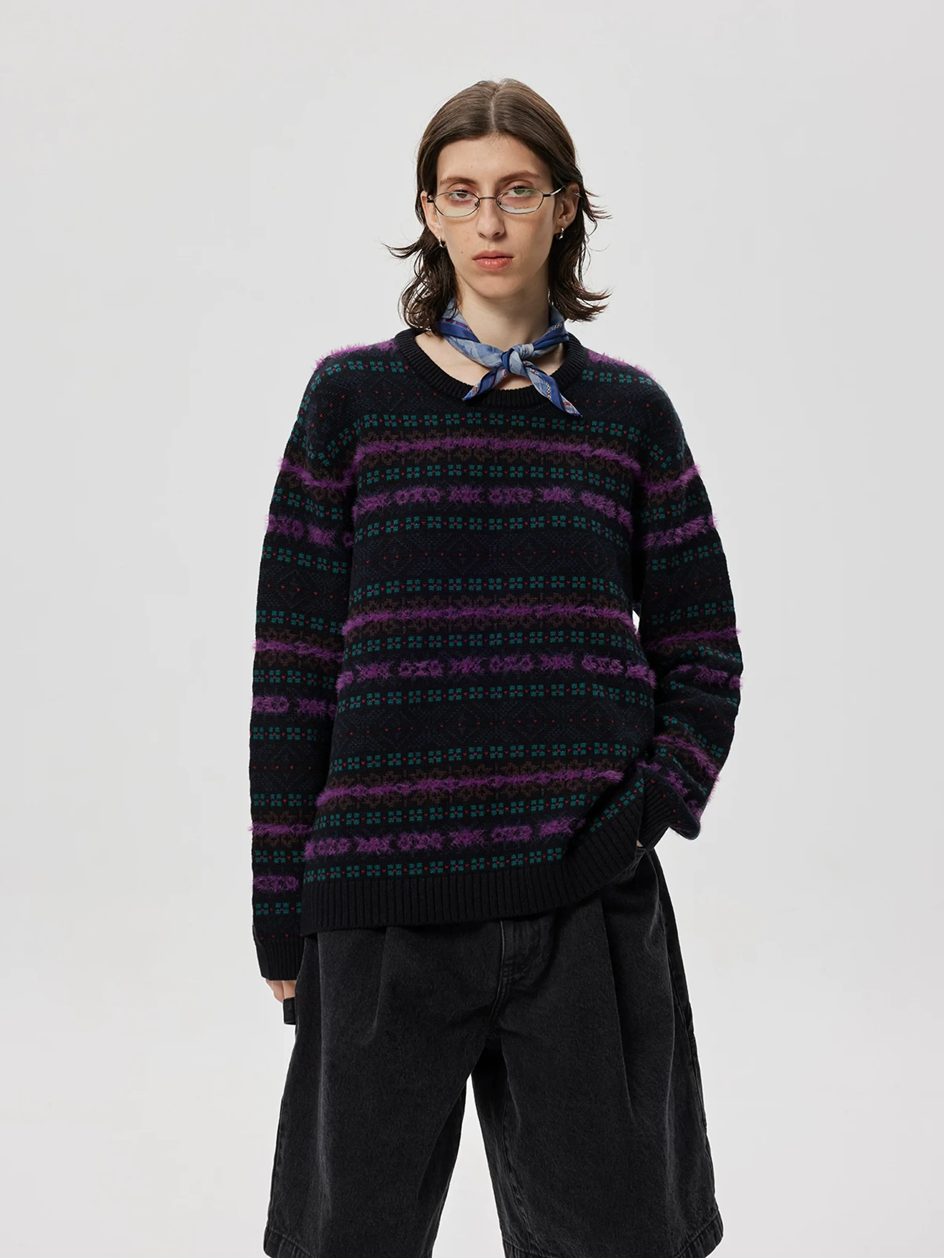 Fair Isle Jacquard Crewneck Sweater - Image 6