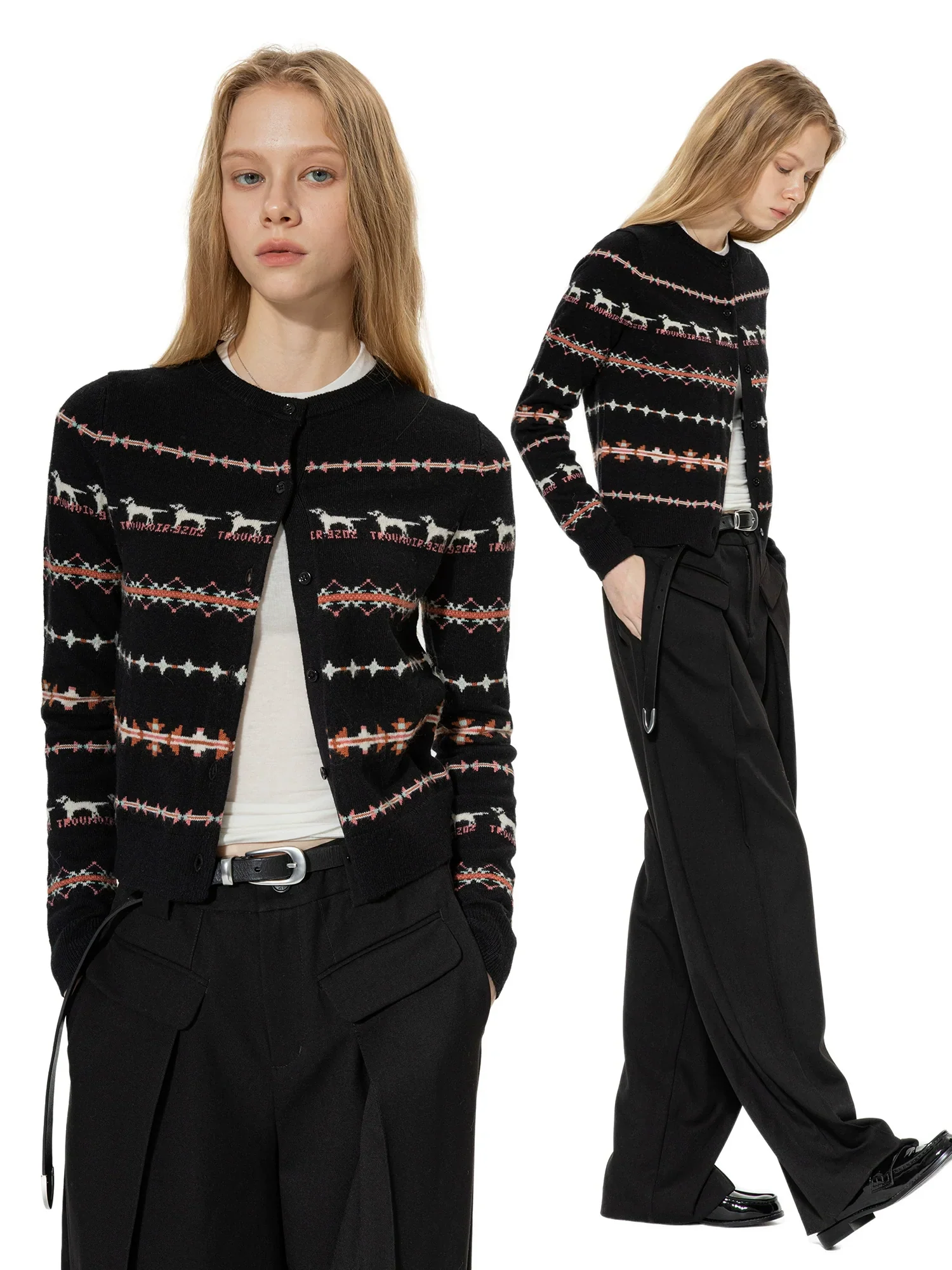 Fair Isle Knit Cardigan