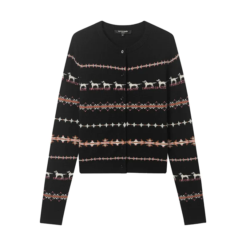Fair Isle Knit Cardigan - Image 7