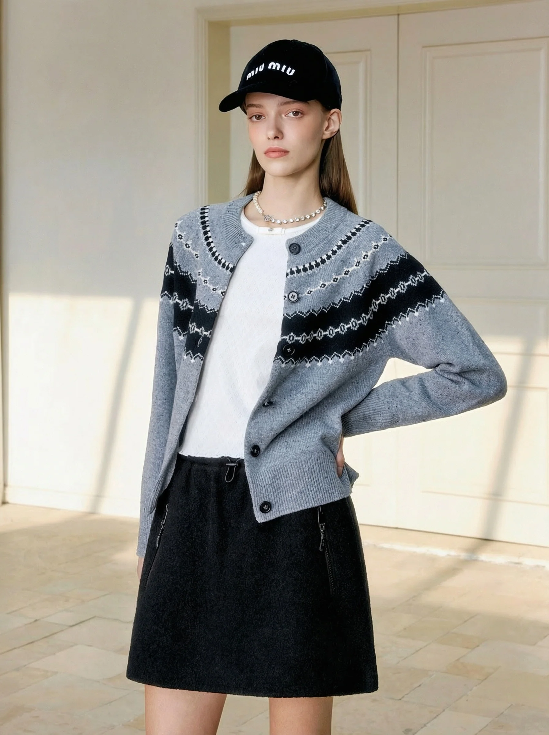 Fair Isle Knit Cardigan