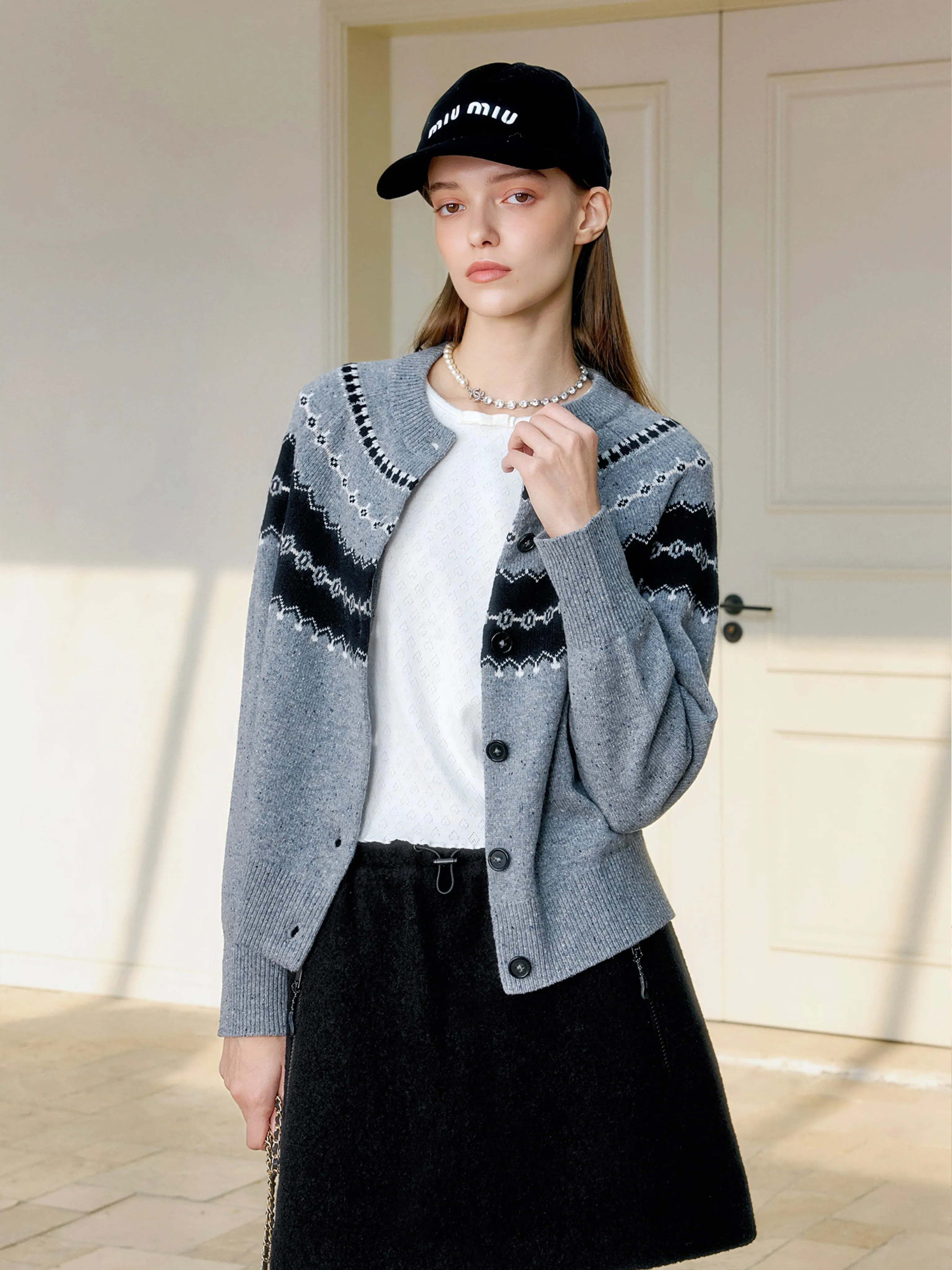 Fair Isle Knit Cardigan - Image 3