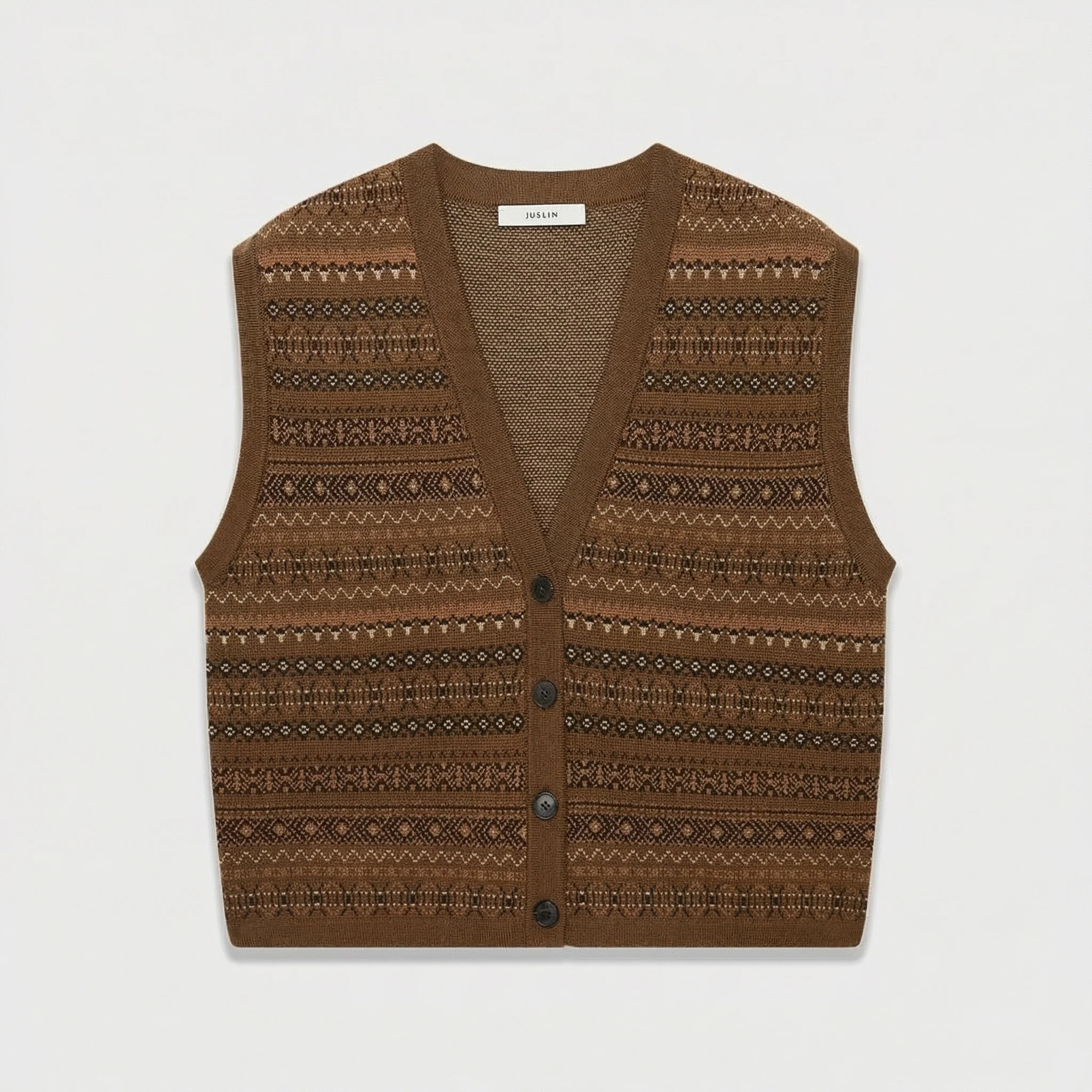 Fair Isle Knit Vest - Image 8