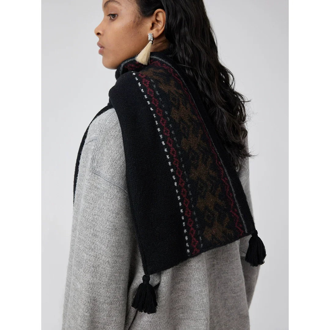 Fair Isle Tassel Scarf