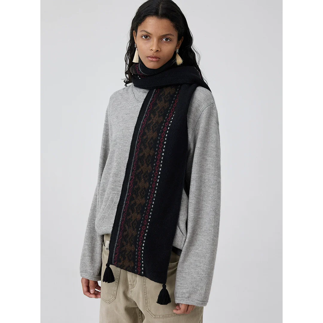 Fair Isle Tassel Scarf - Image 2