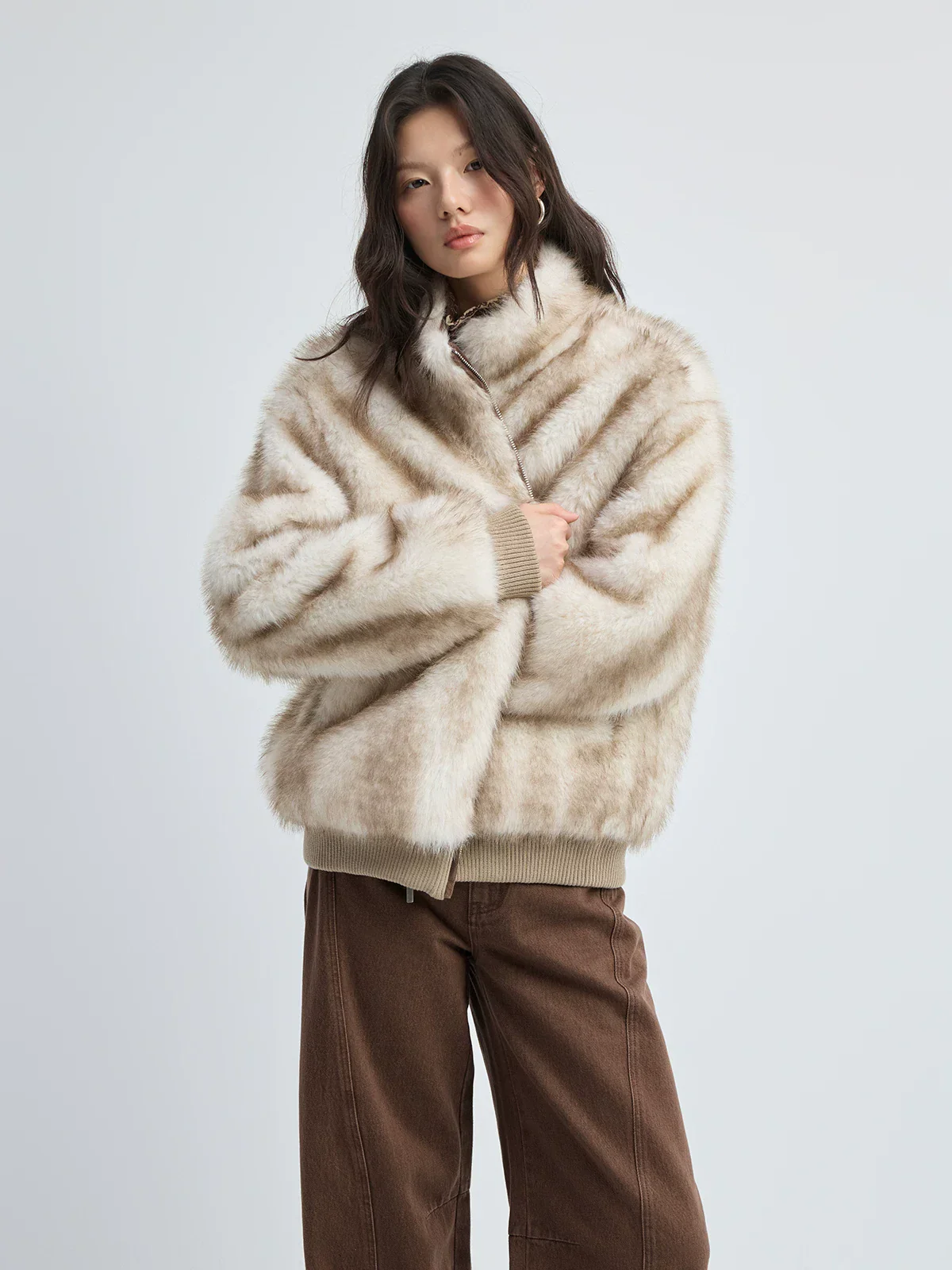 Faux-Fur Bomber Jacket - Image 3