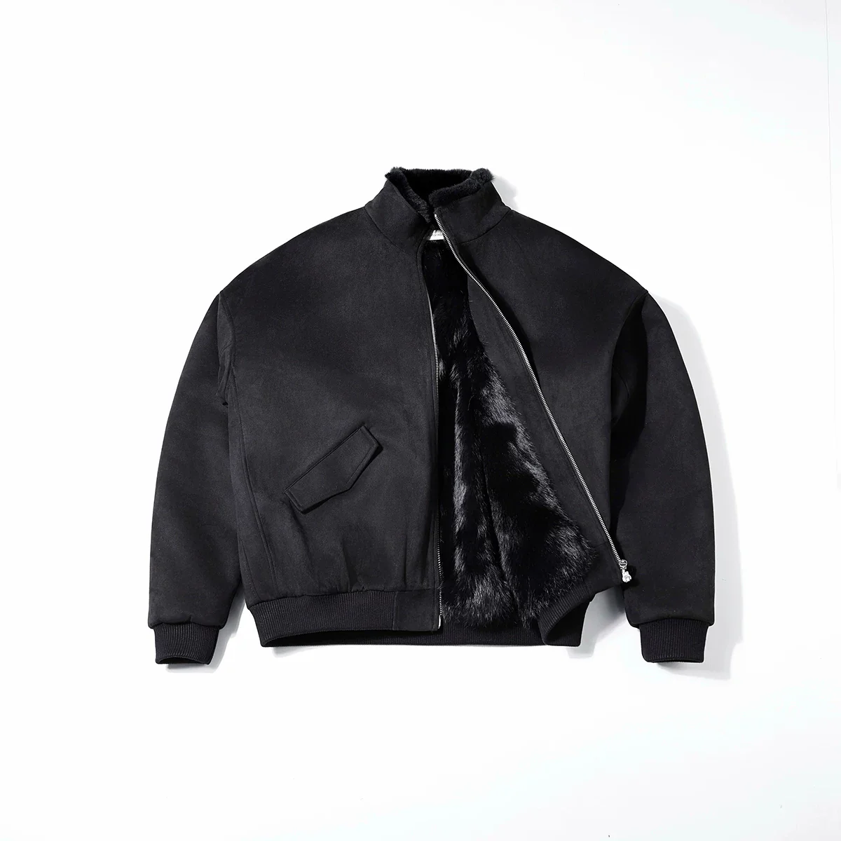 Faux Fur Collar Bomber - Image 2