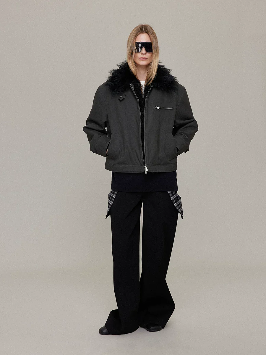 Faux-Fur Collar Jacket - Image 2