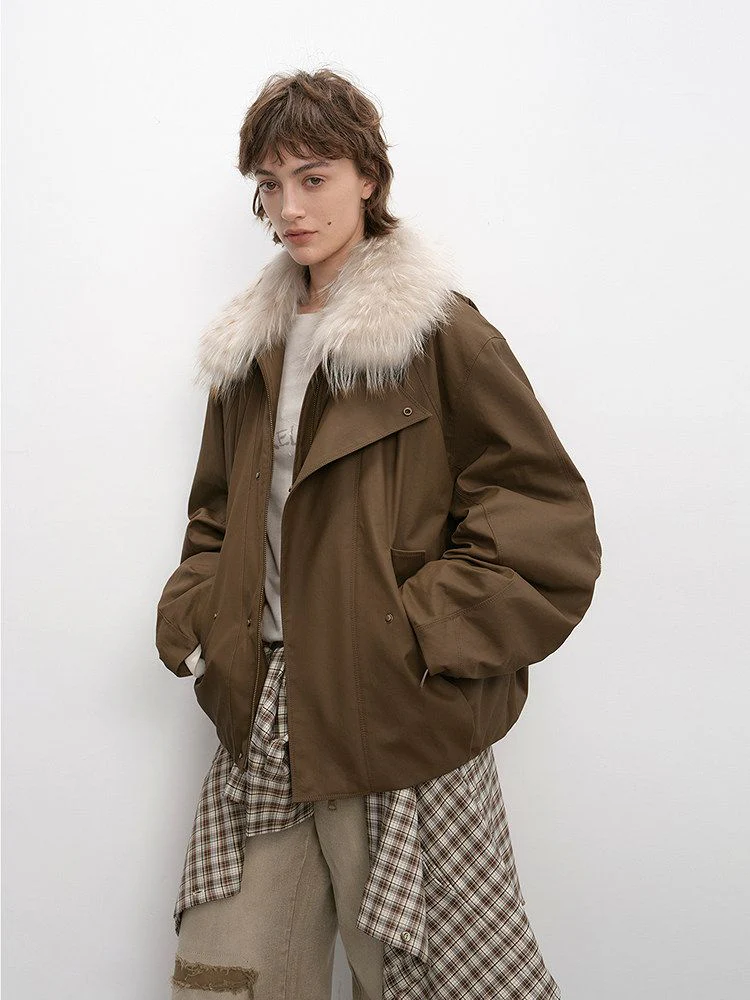 Faux Fur Collar Jacket