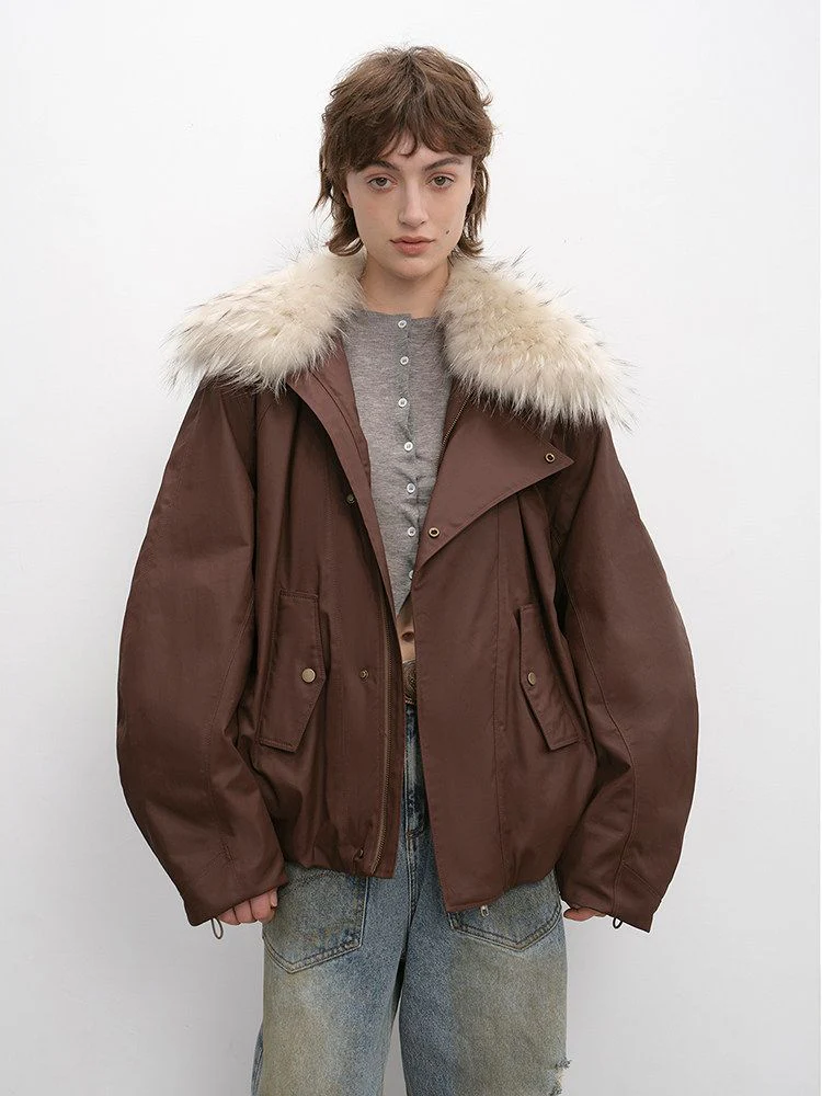Faux Fur Collar Jacket - Image 5