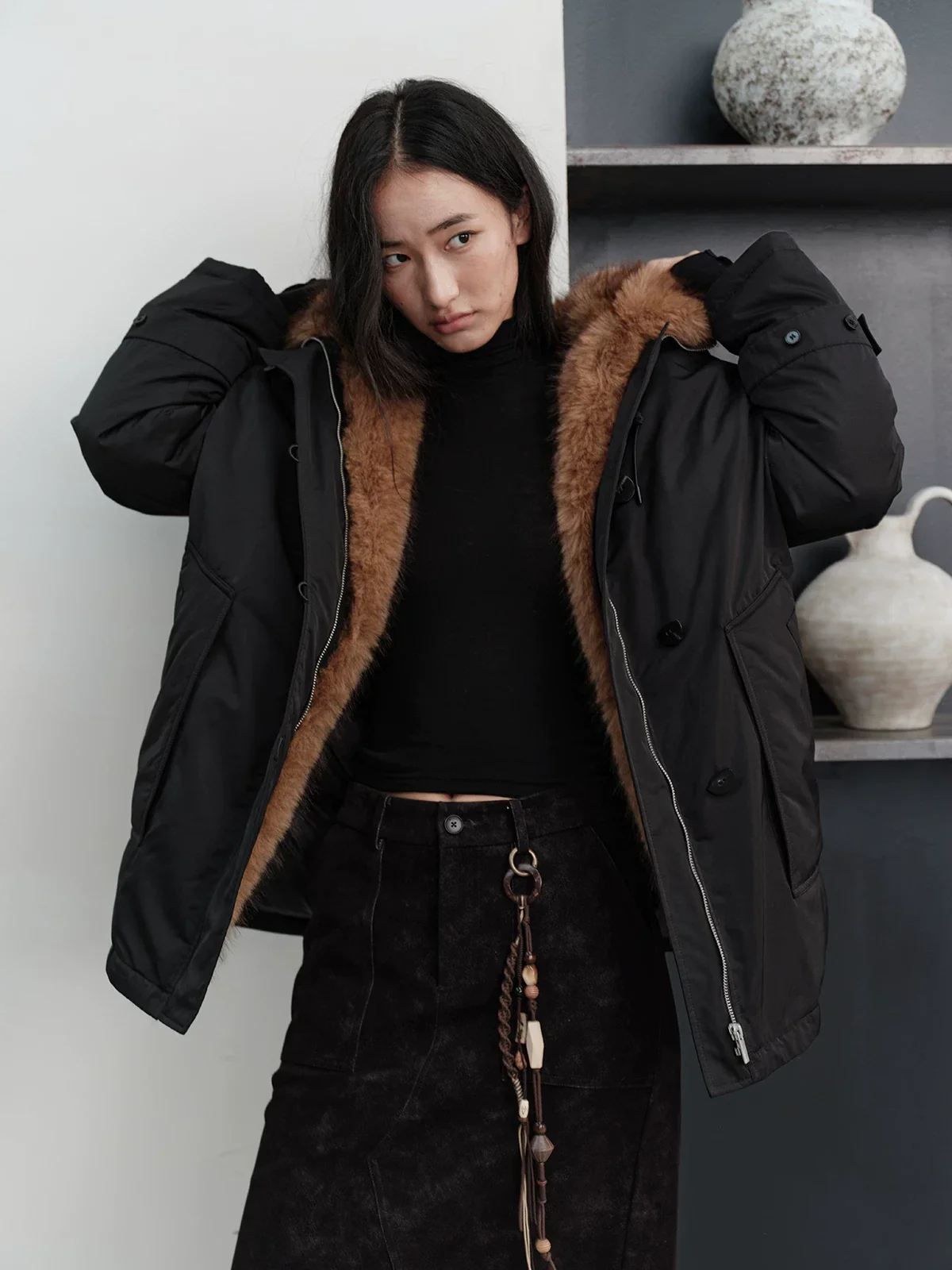 Faux Fur Hooded Parka - Image 5