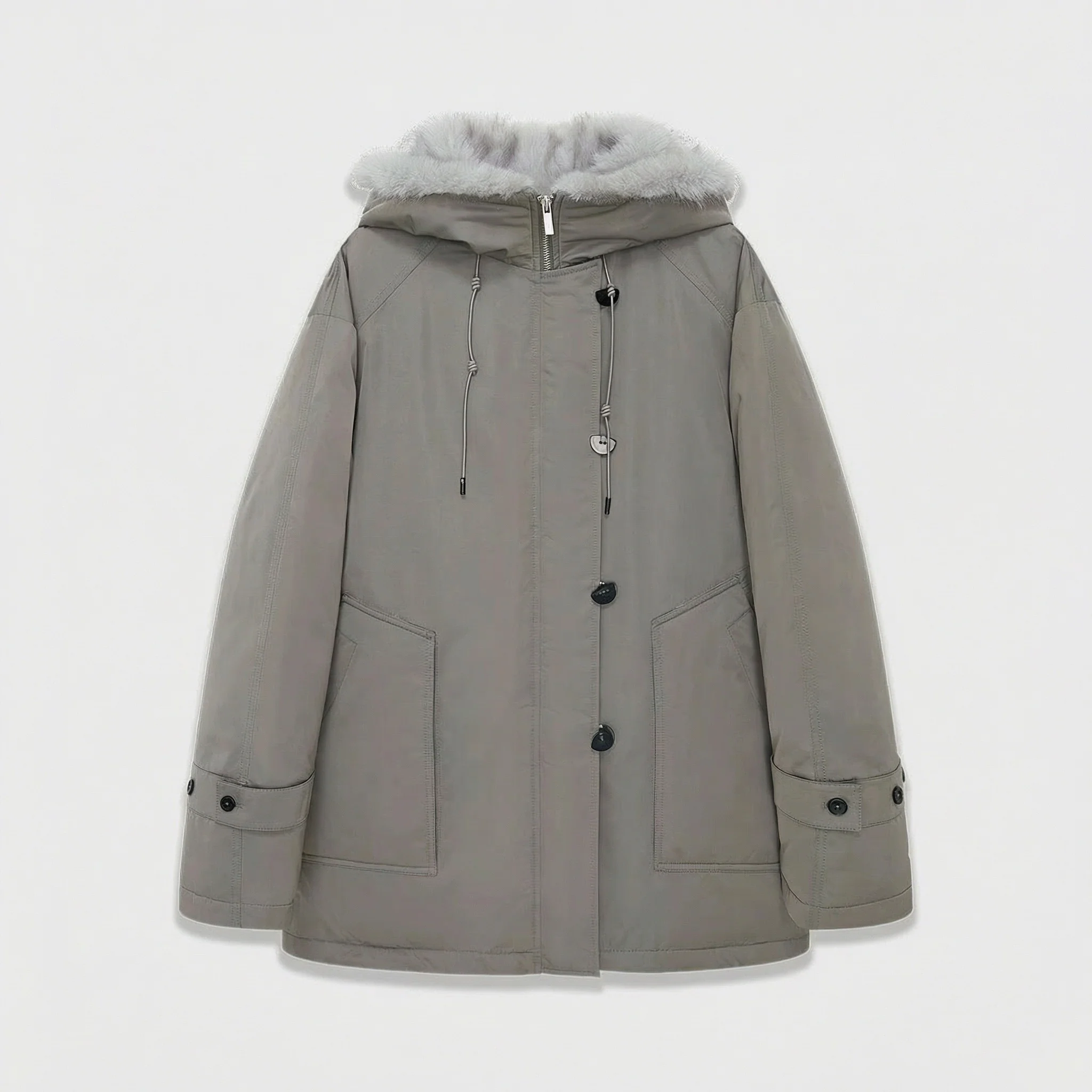 Faux Fur Hooded Parka - Image 6
