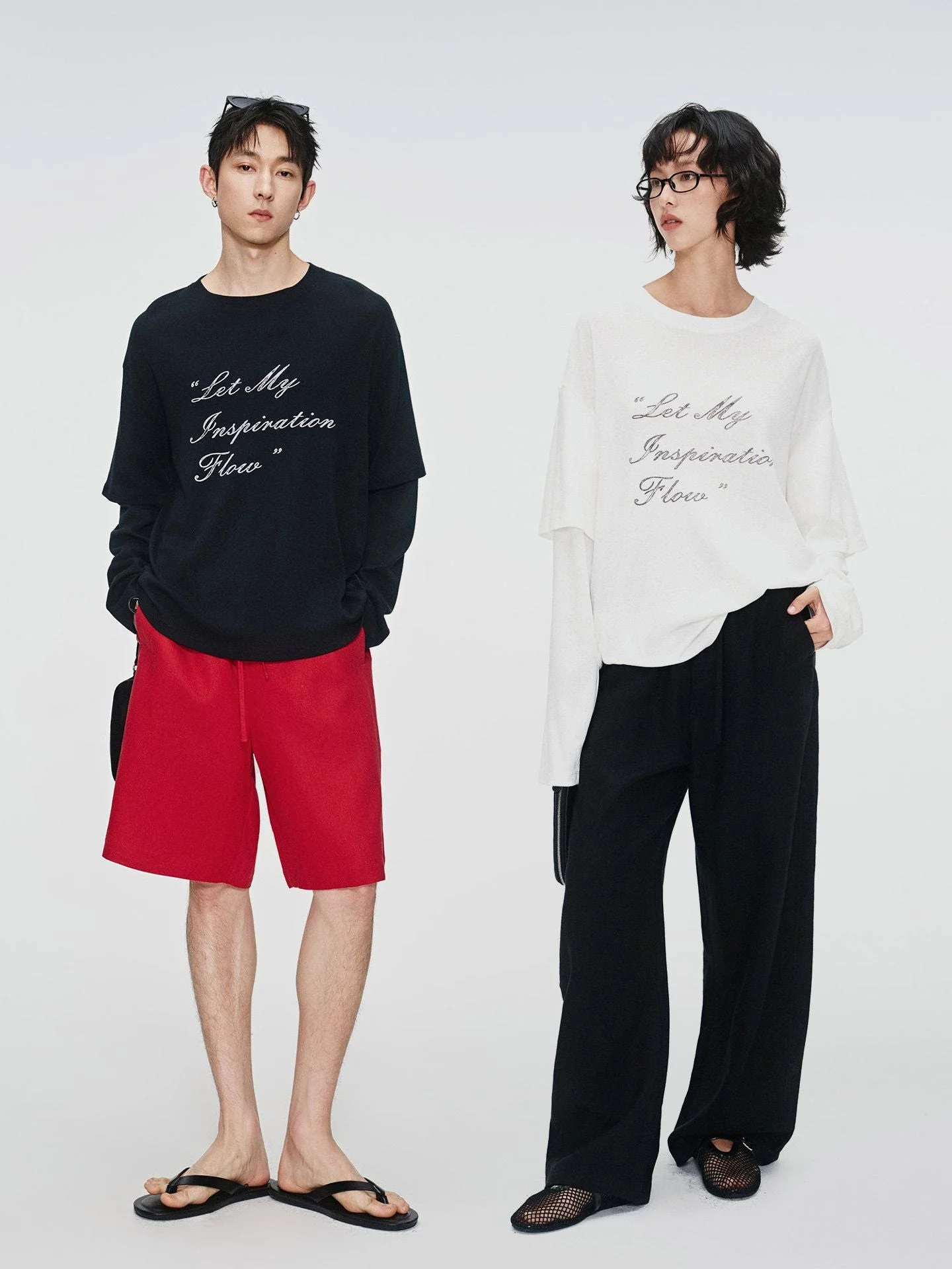 Faux Layer Slogan Tee