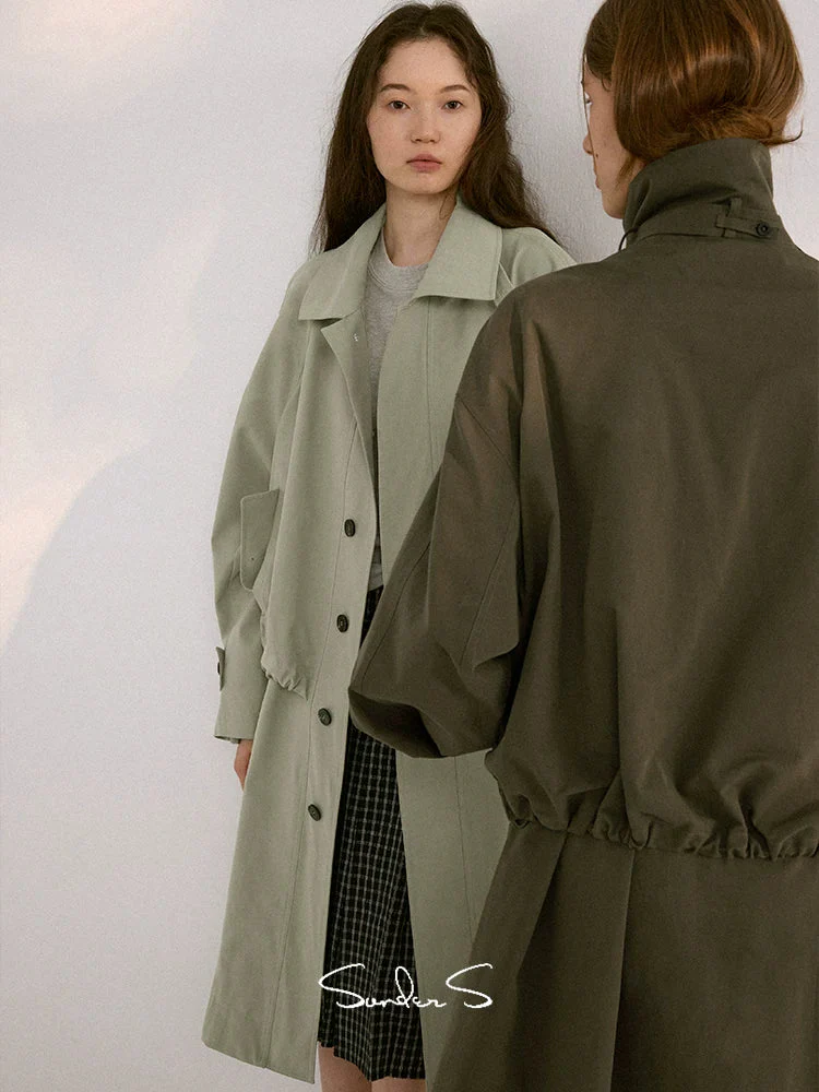 Faux Layered Tencel Trench - Image 3