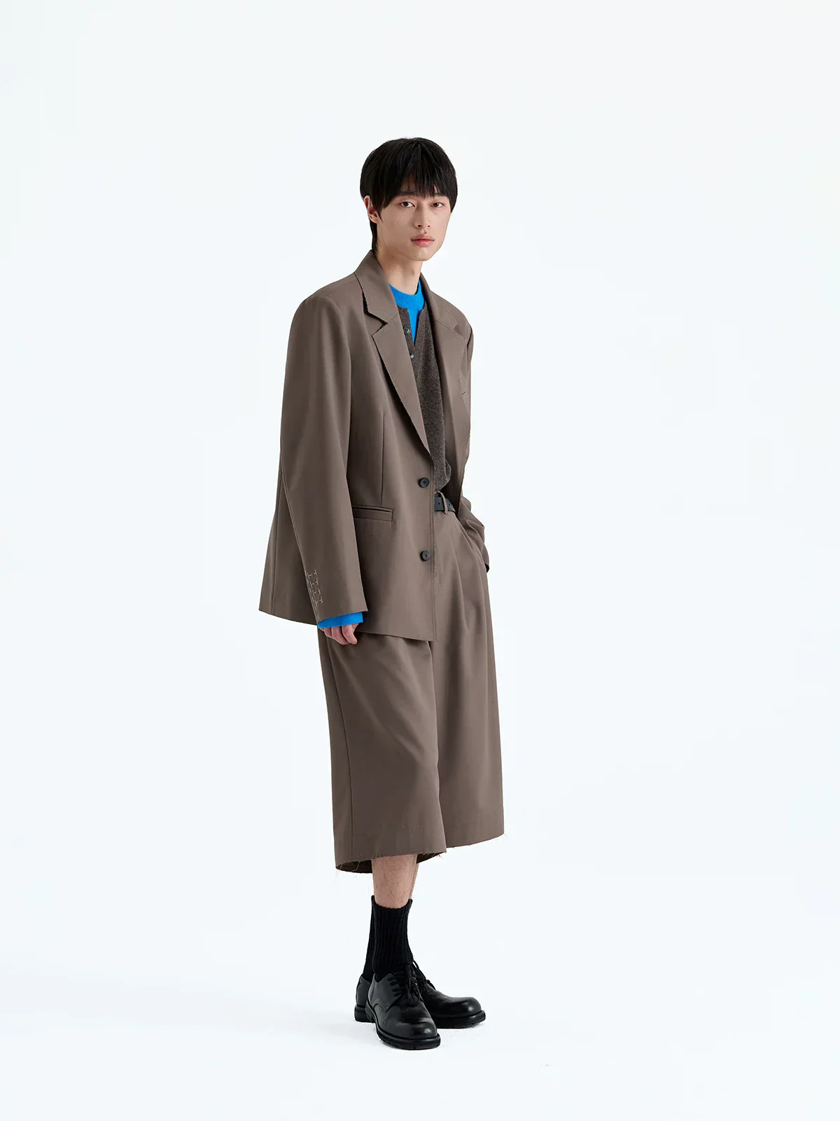Faux Layered Wool-Cashmere Henley Sweater - Image 3