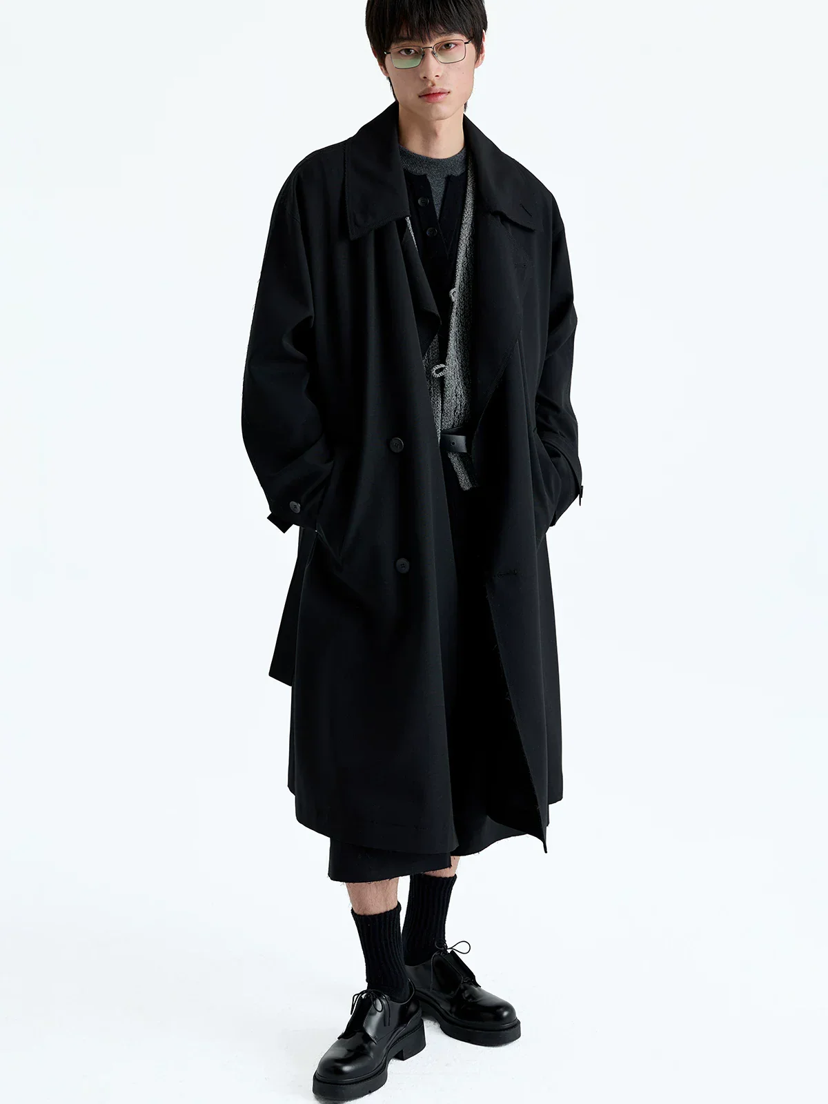 Faux Layered Wool-Cashmere Henley Sweater - Image 4