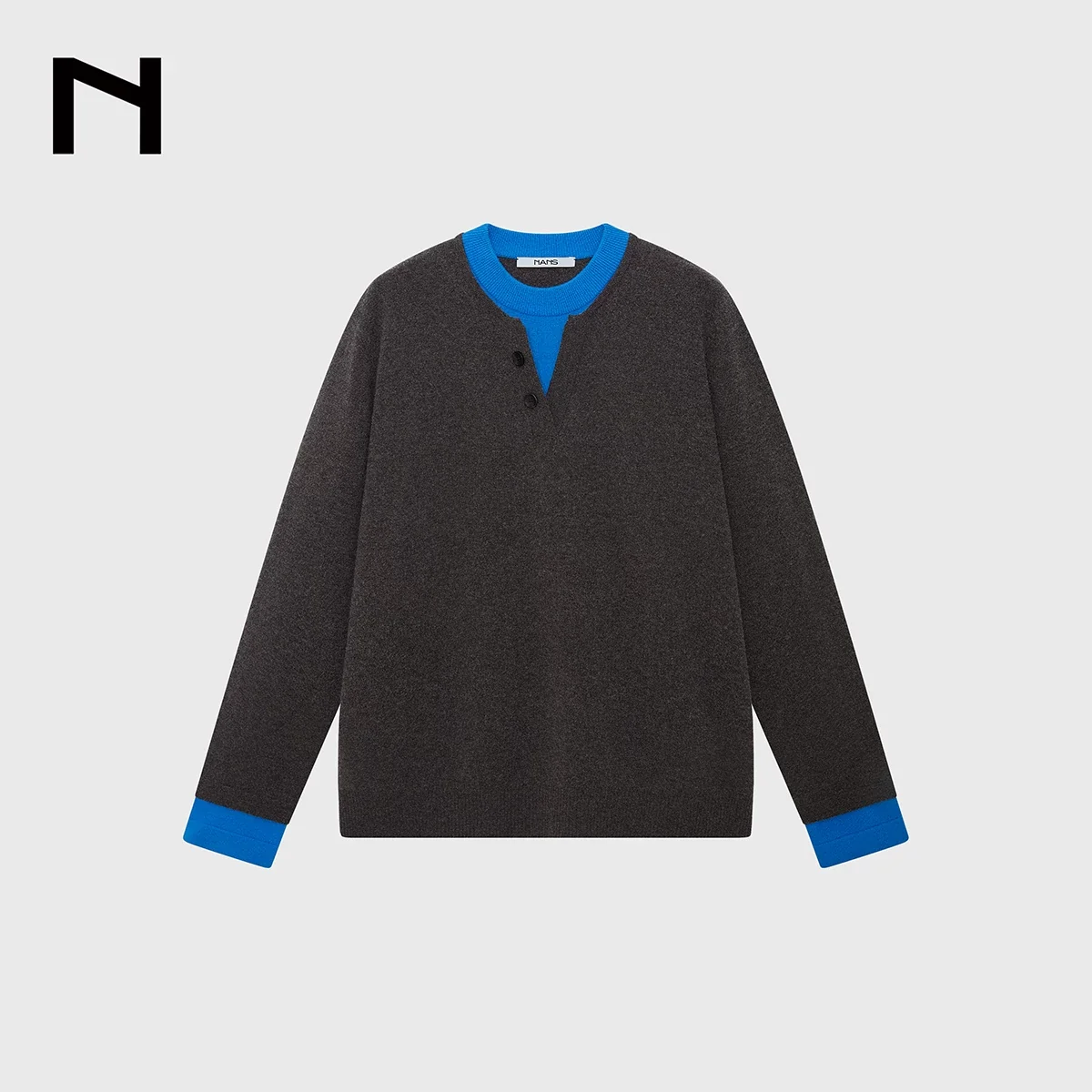 Faux Layered Wool-Cashmere Henley Sweater - Image 7
