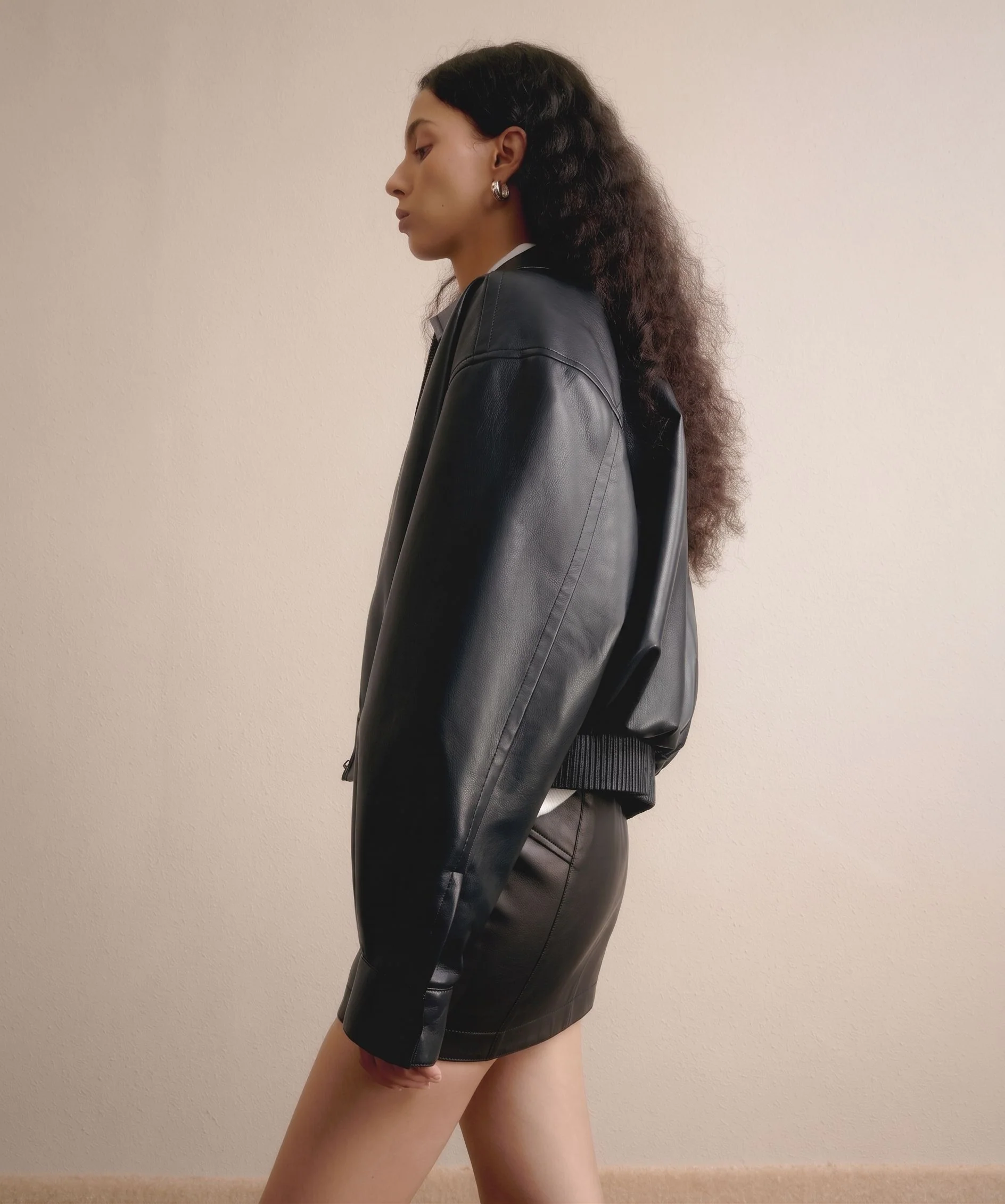 Faux Leather Bomber - Image 3