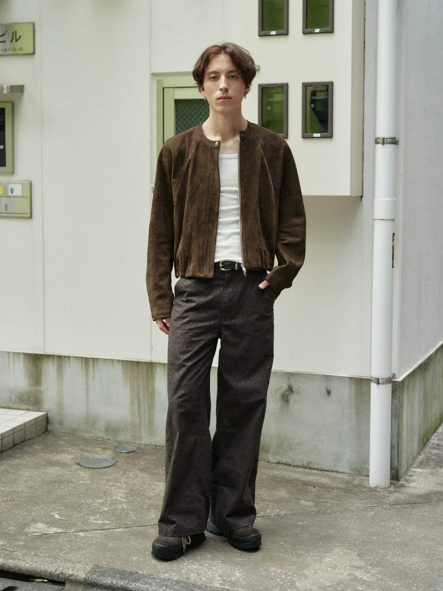 Faux Suede Batwing Blouson - Image 2