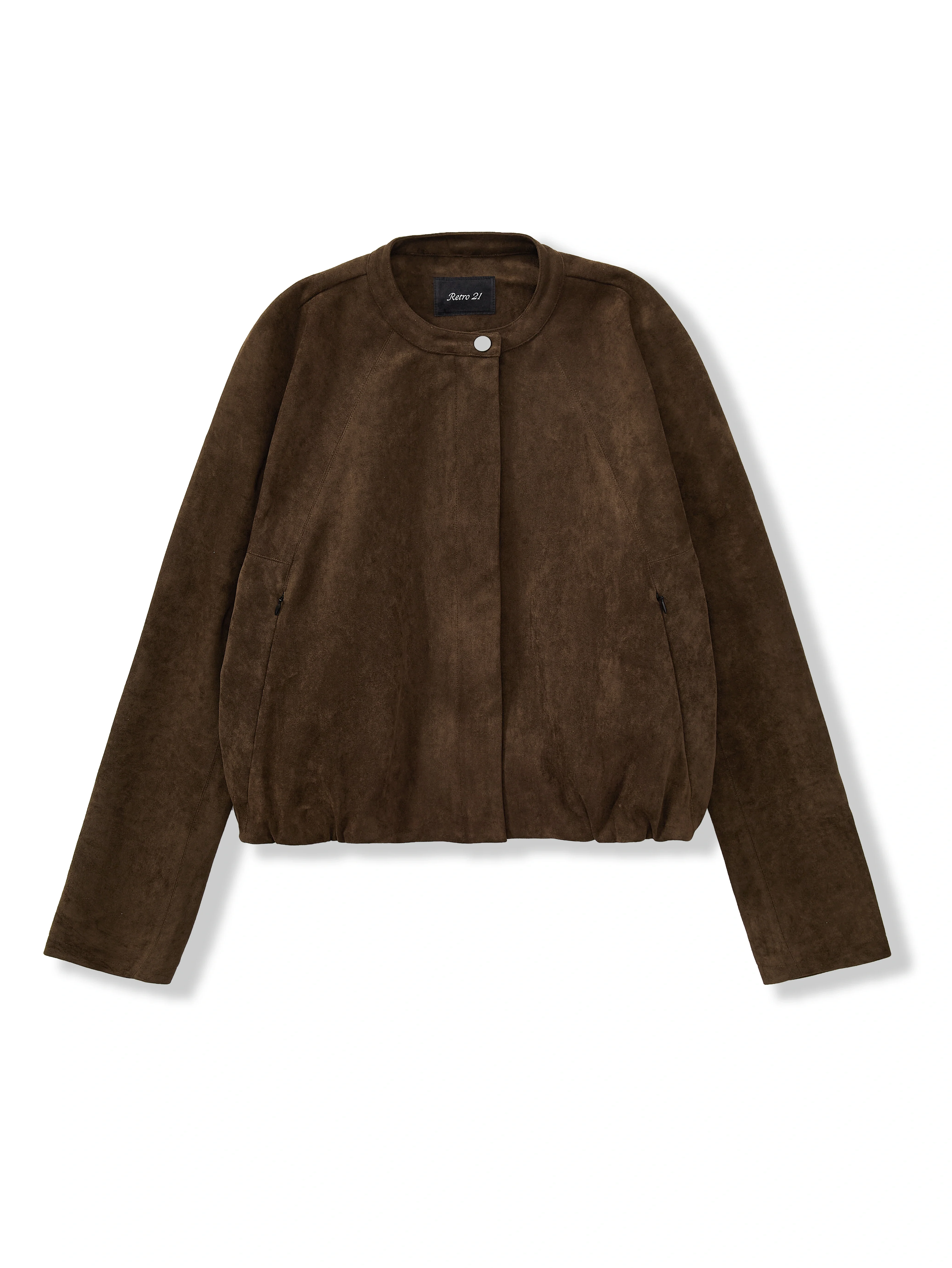 Faux Suede Batwing Blouson - Image 6