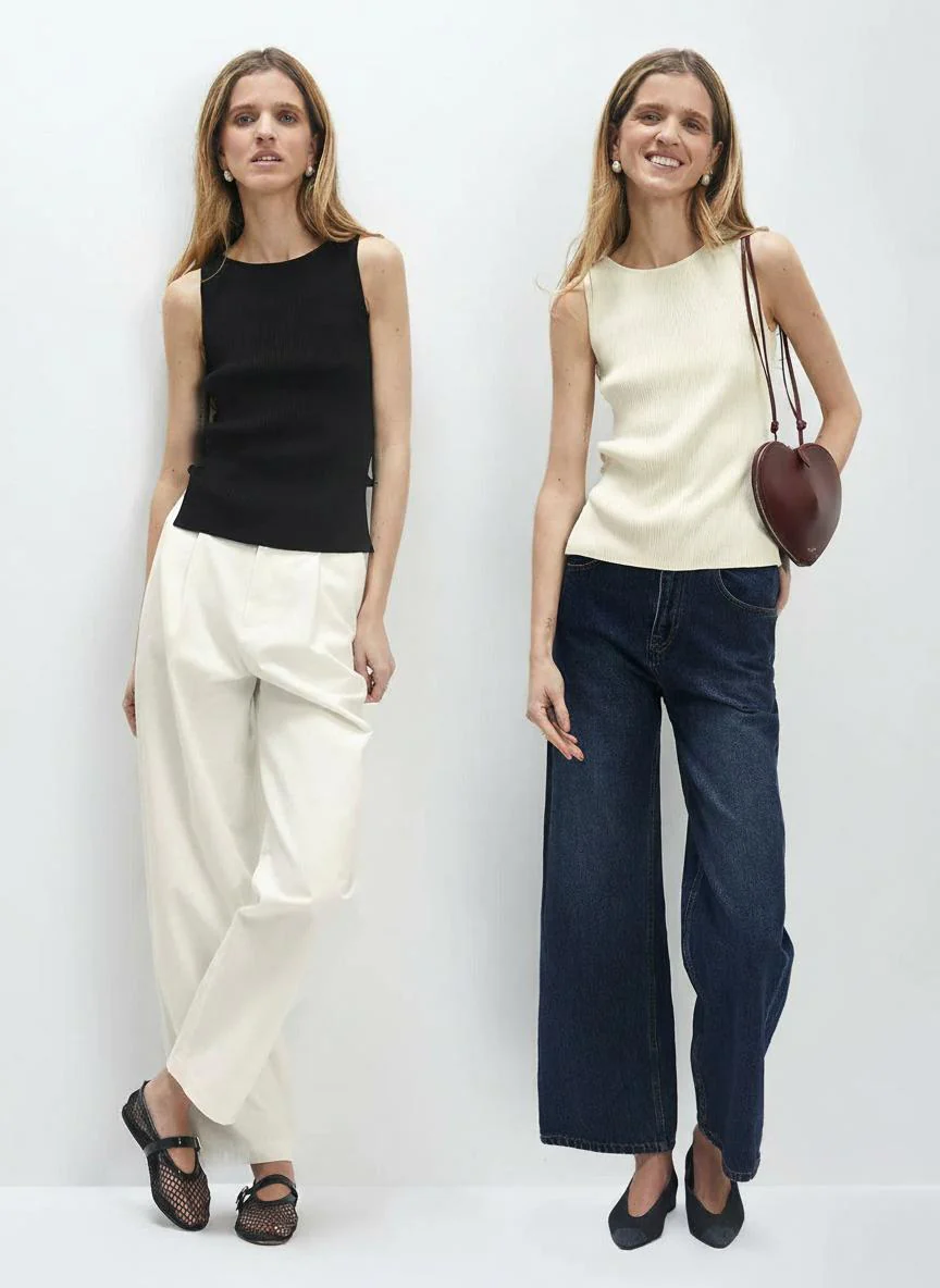 Faye Rib-Knit Vest