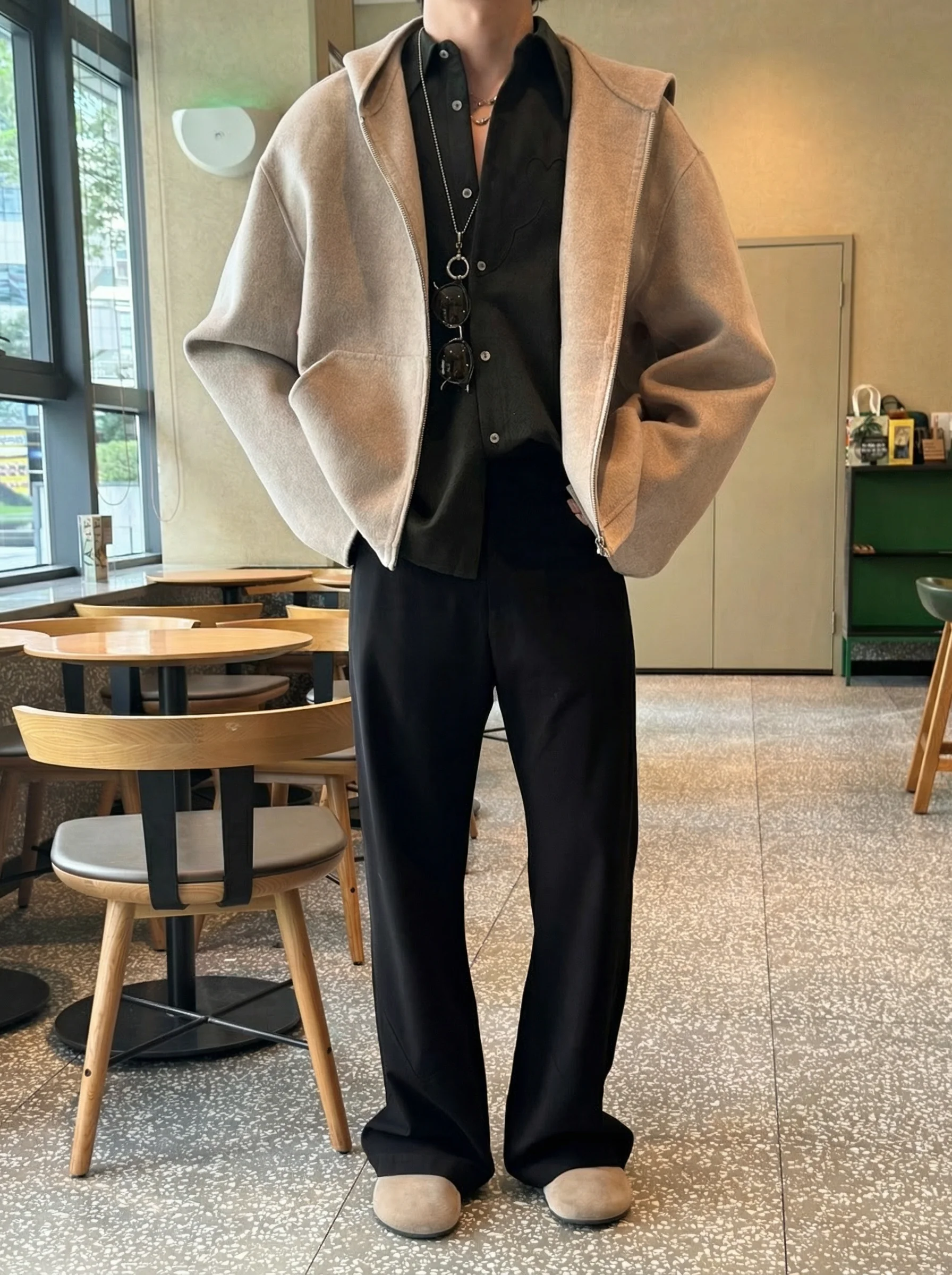 Felted Zip Hoodie