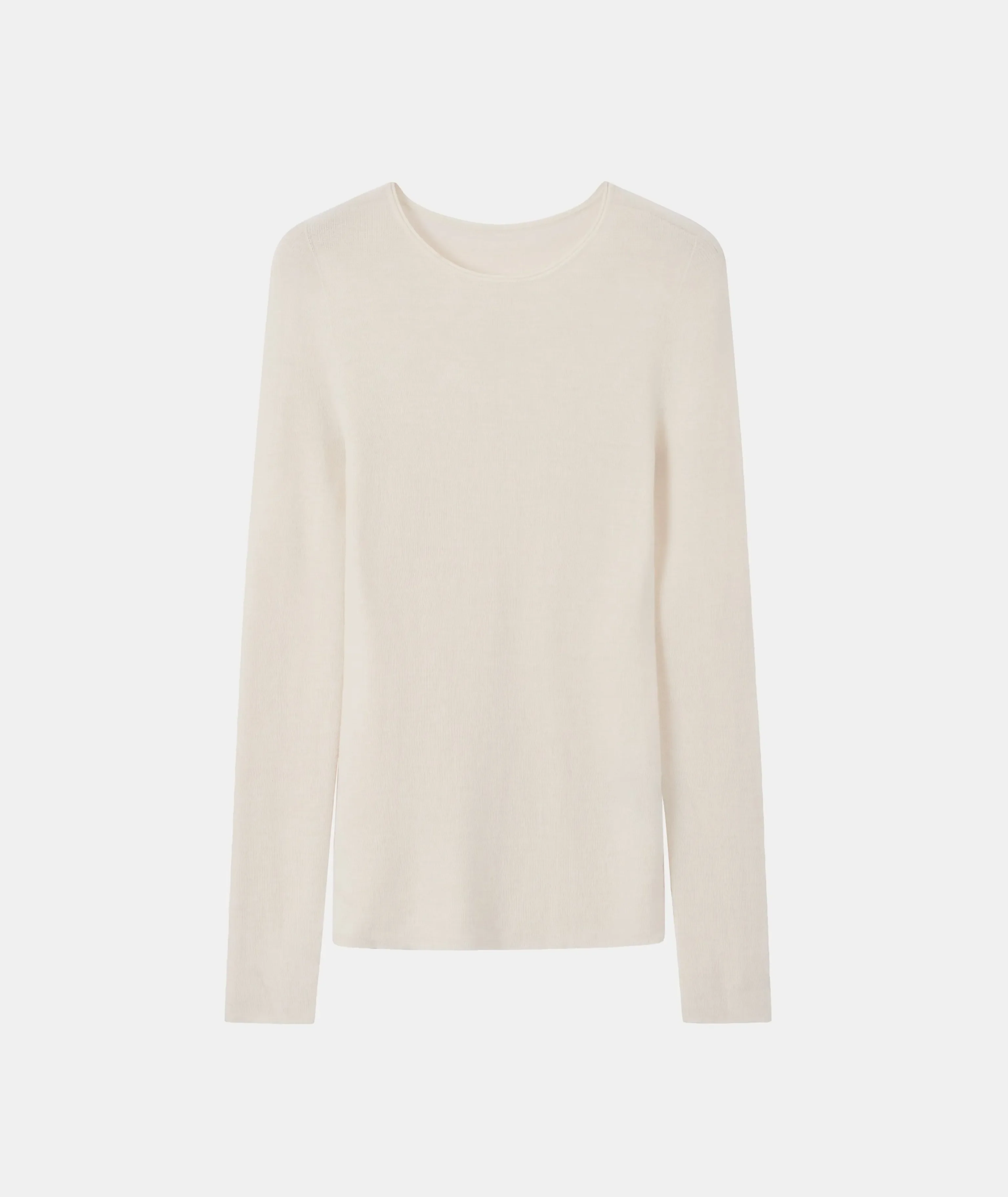 Fine-Gauge Wool Crewneck Top - Image 11