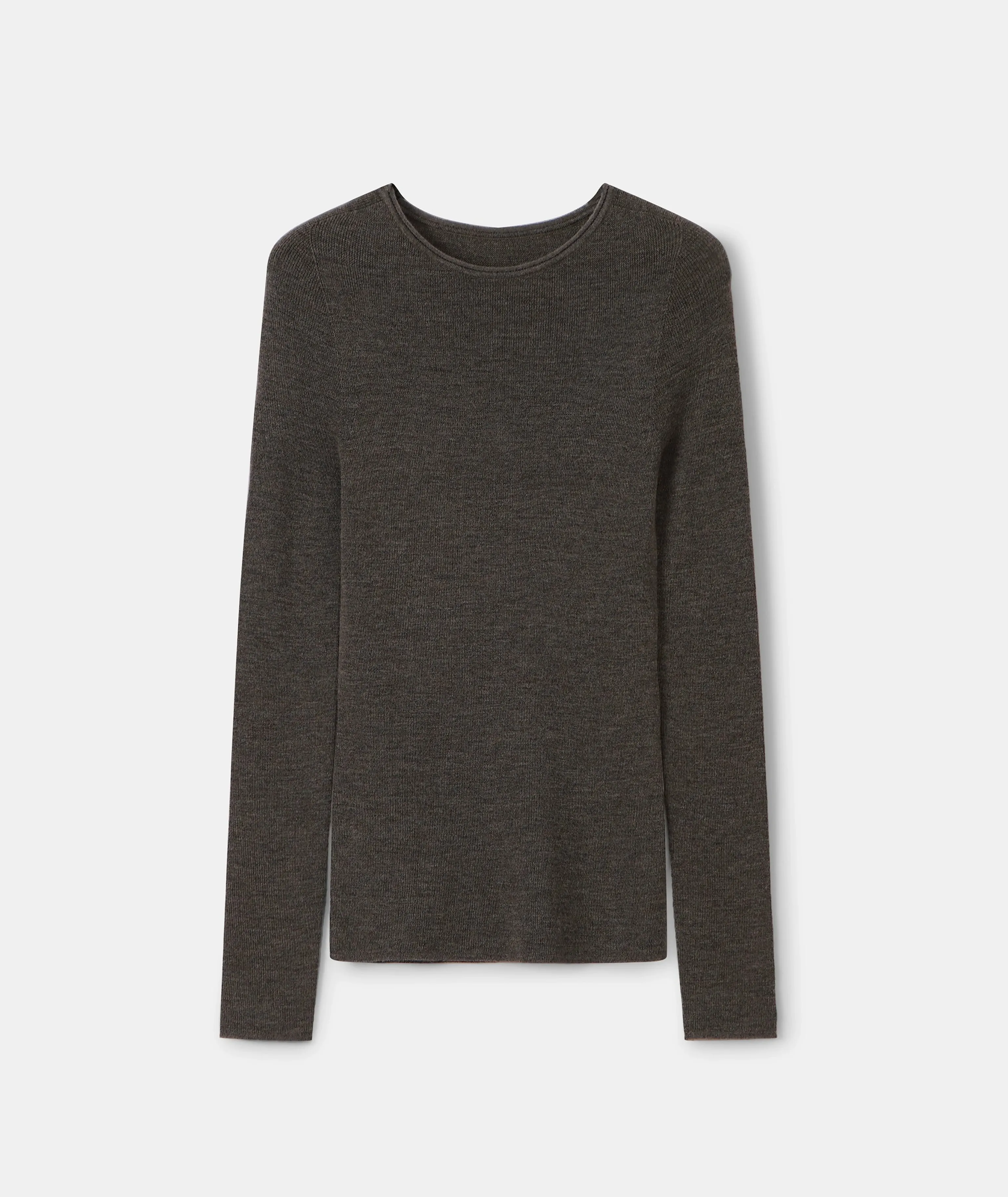 Fine-Gauge Wool Crewneck Top - Image 13