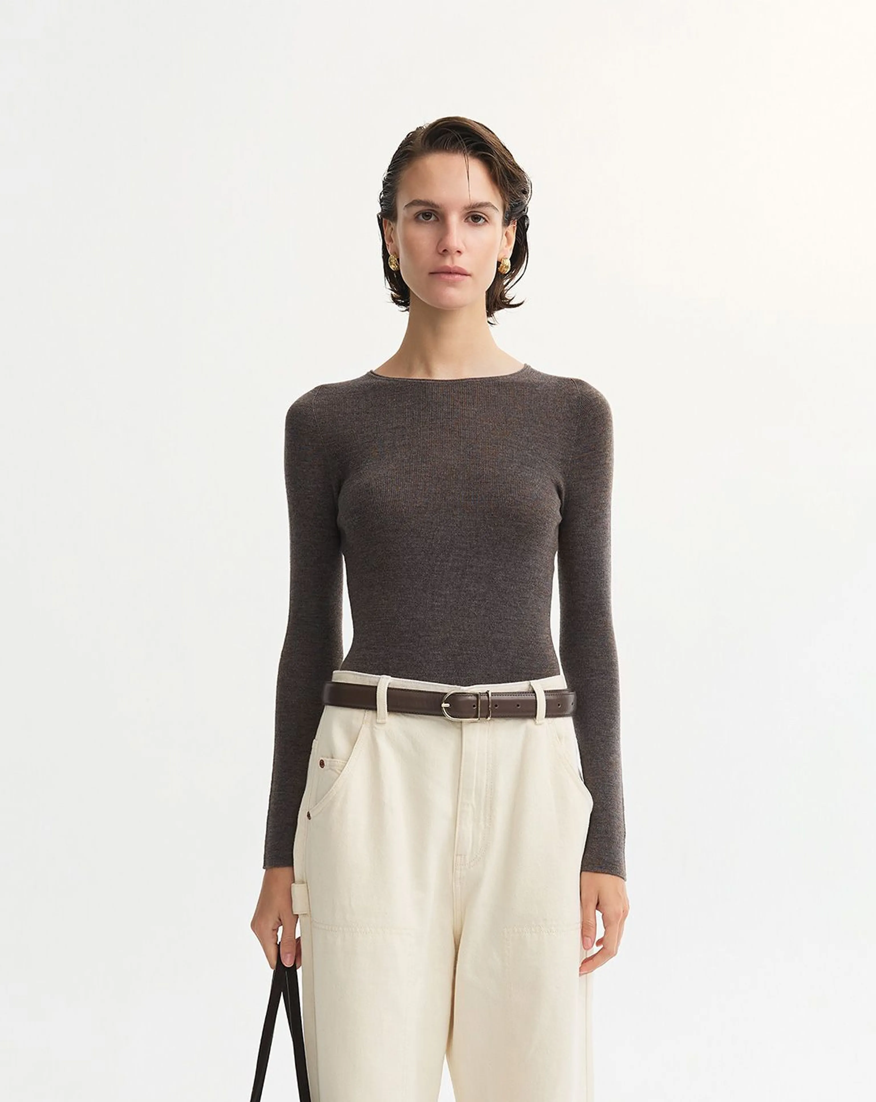 Fine-Gauge Wool Crewneck Top - Image 5