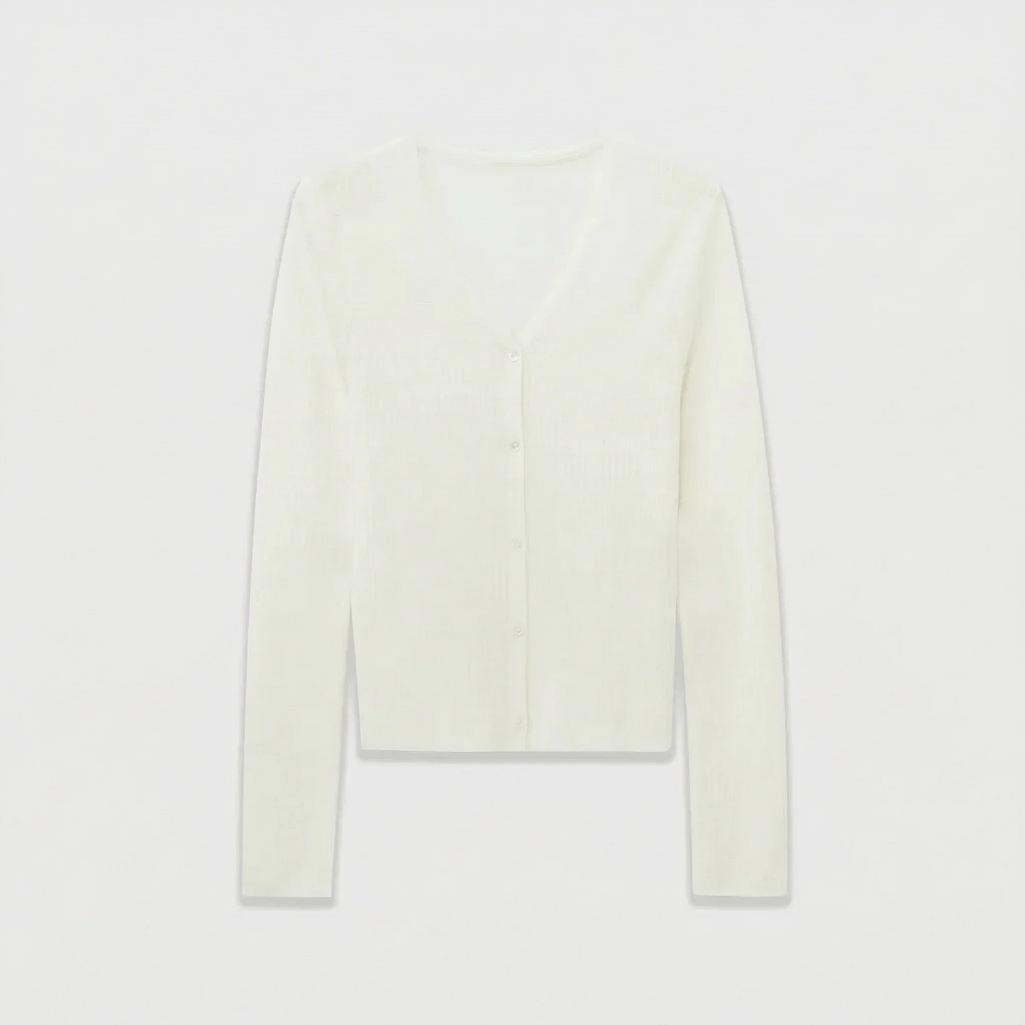 Fine Wool Ribbed Cardigan & Vest - Image 12
