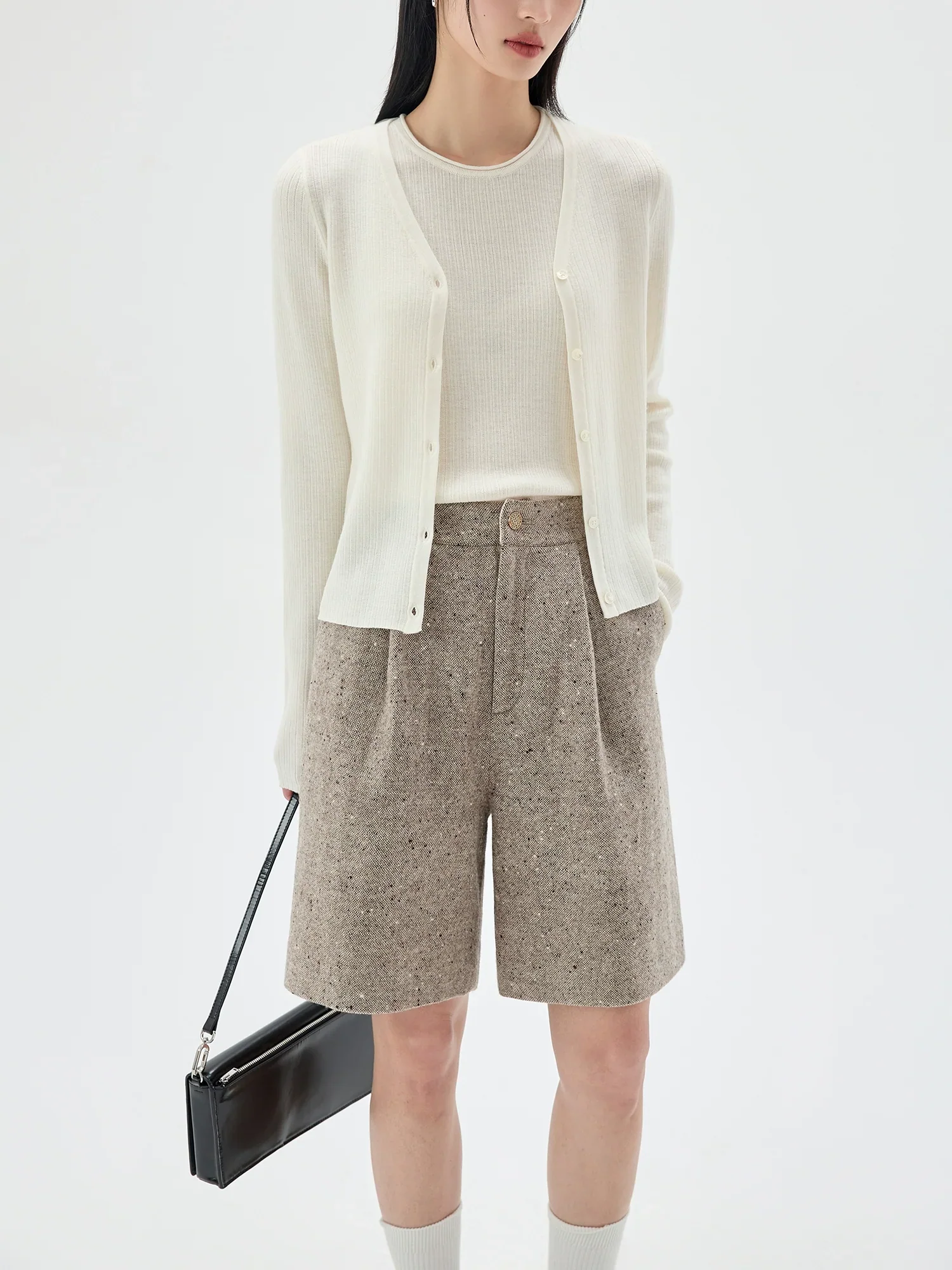 Fine Wool Ribbed Cardigan & Vest - Image 2