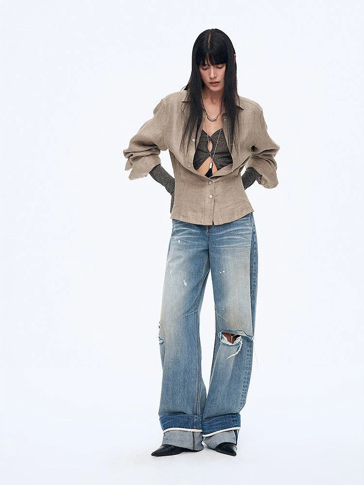 Fitted Cropped Shirt - Image 4