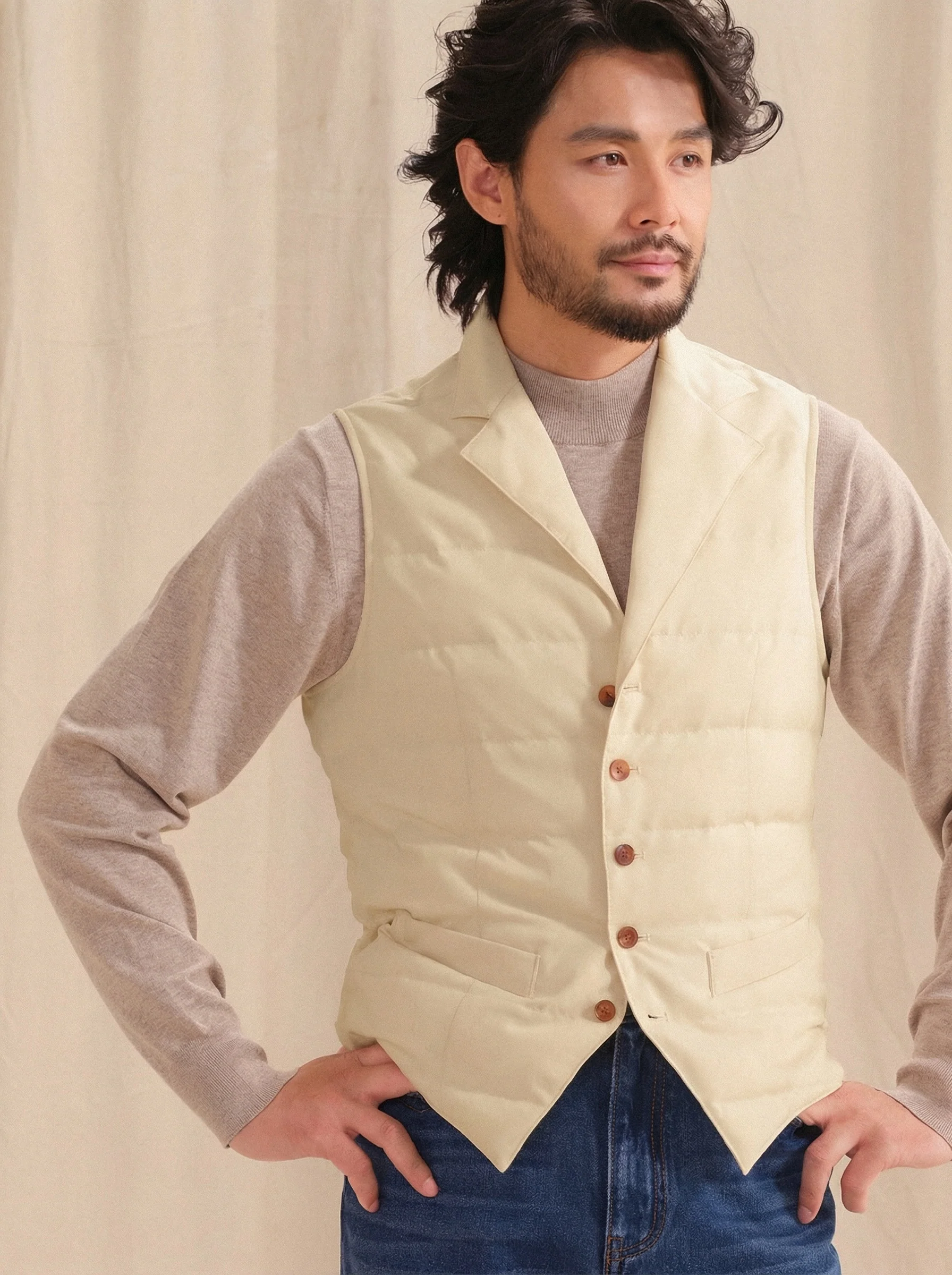 Five-Button Quilted Vest