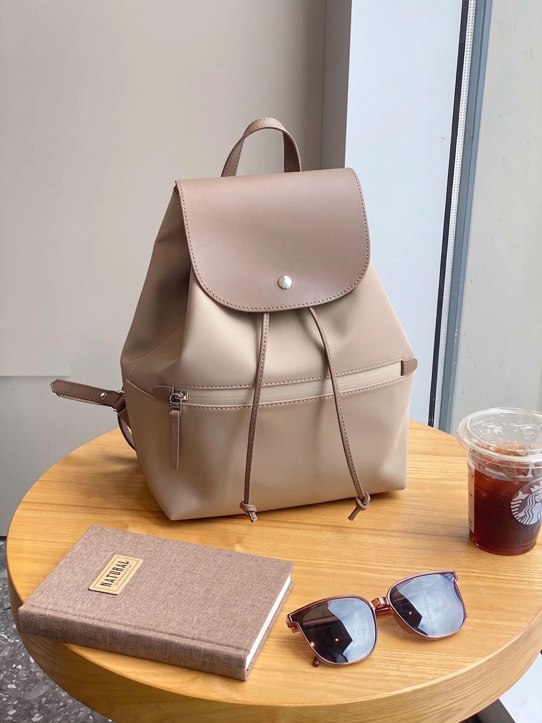 Flap Drawstring Backpack - Image 6