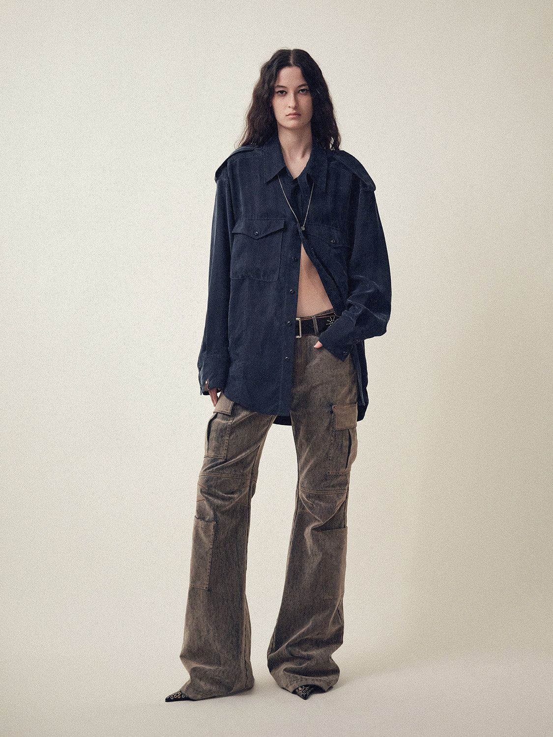 Flared Cargo Jeans - Image 2
