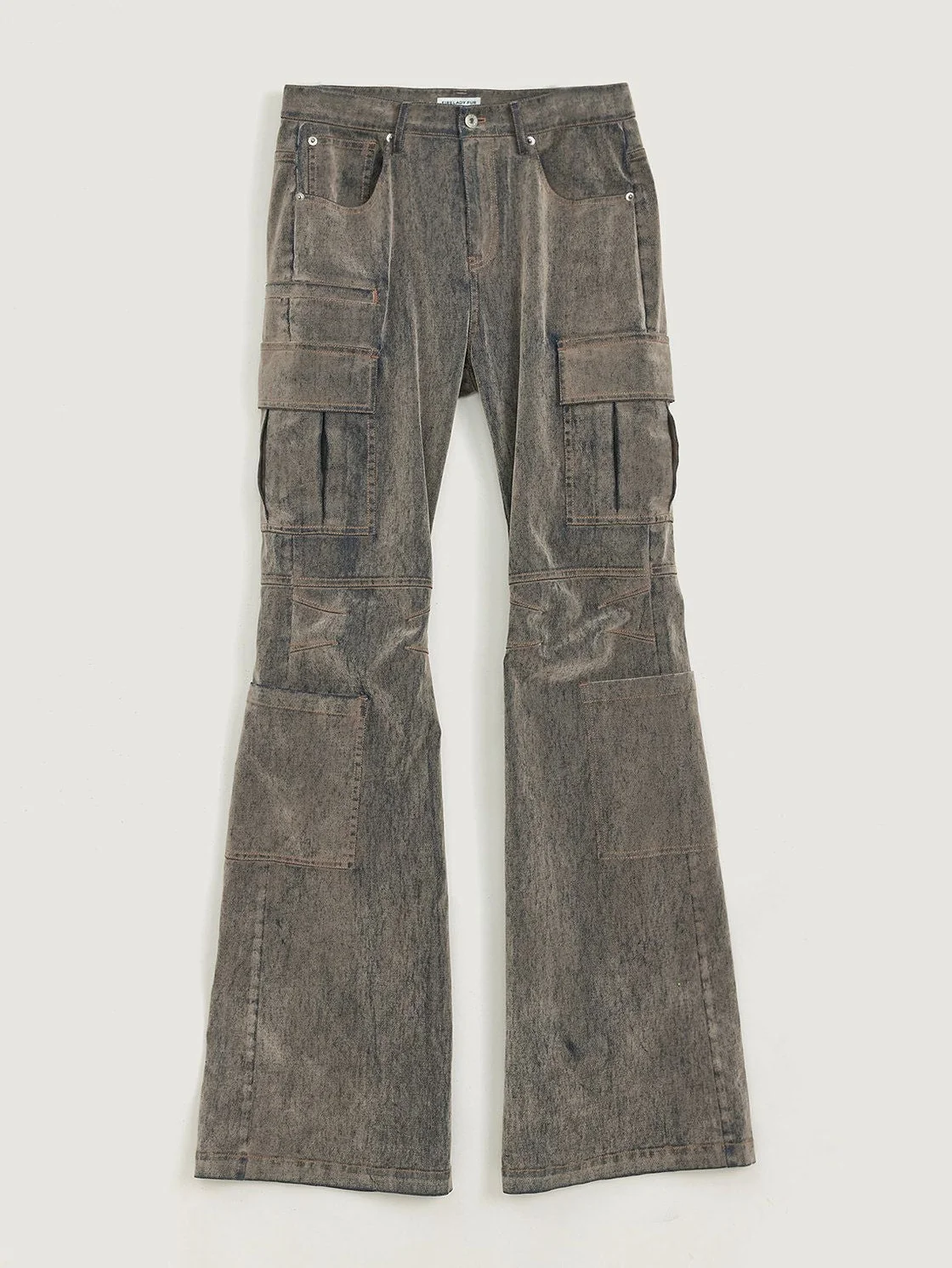 Flared Cargo Jeans - Image 6