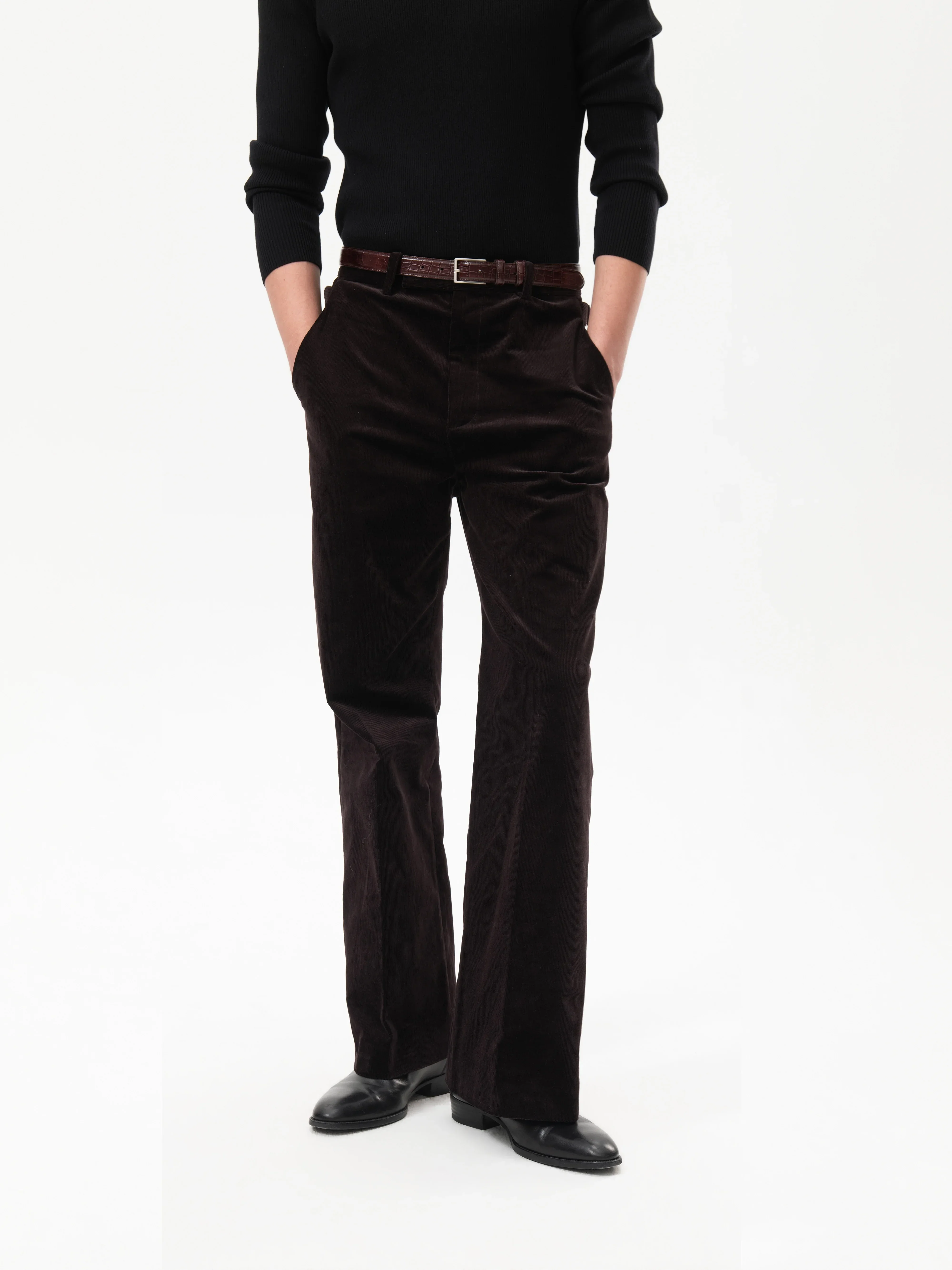 Flared Corduroy Trousers - Image 3