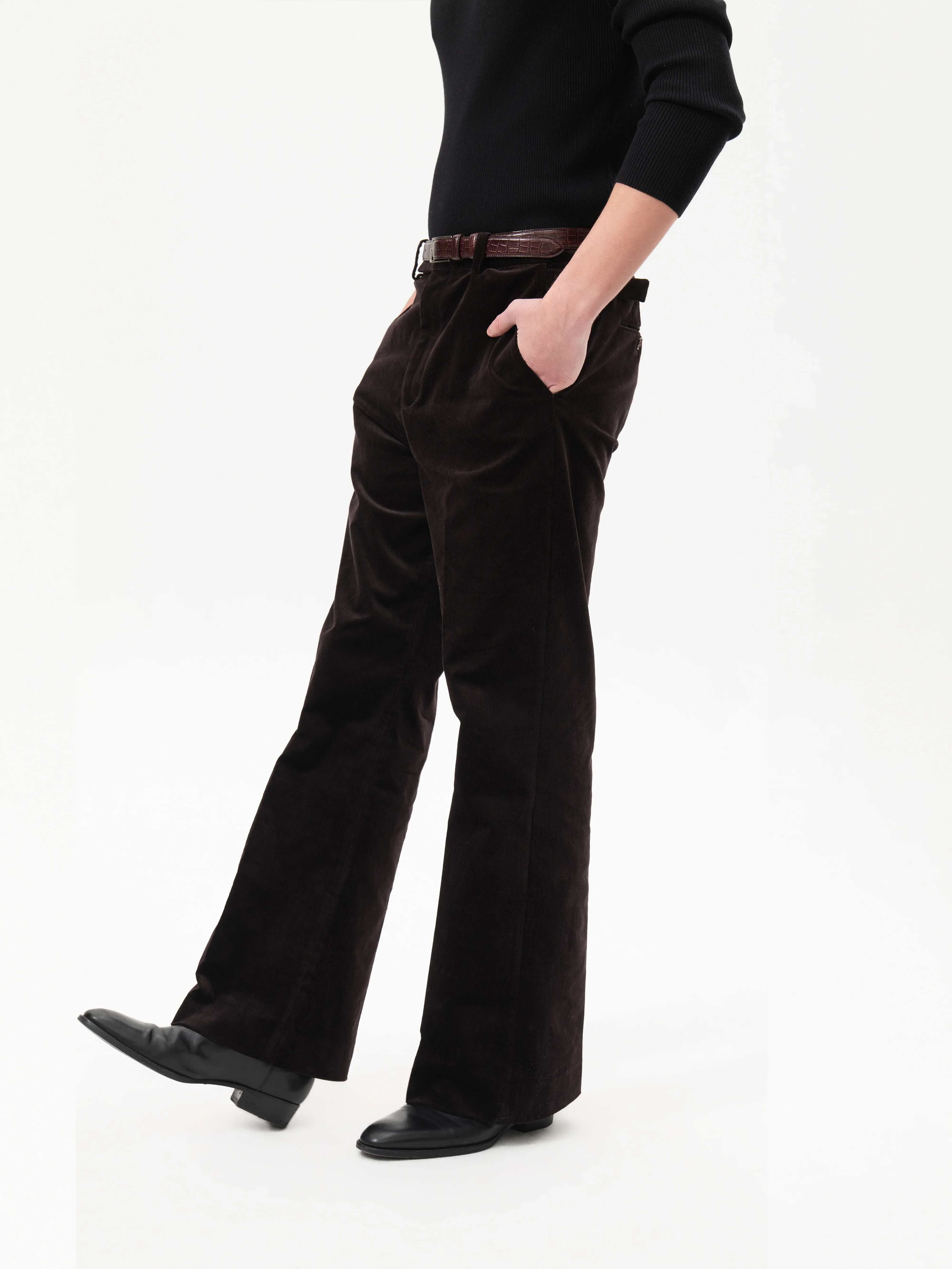 Flared Corduroy Trousers - Image 5