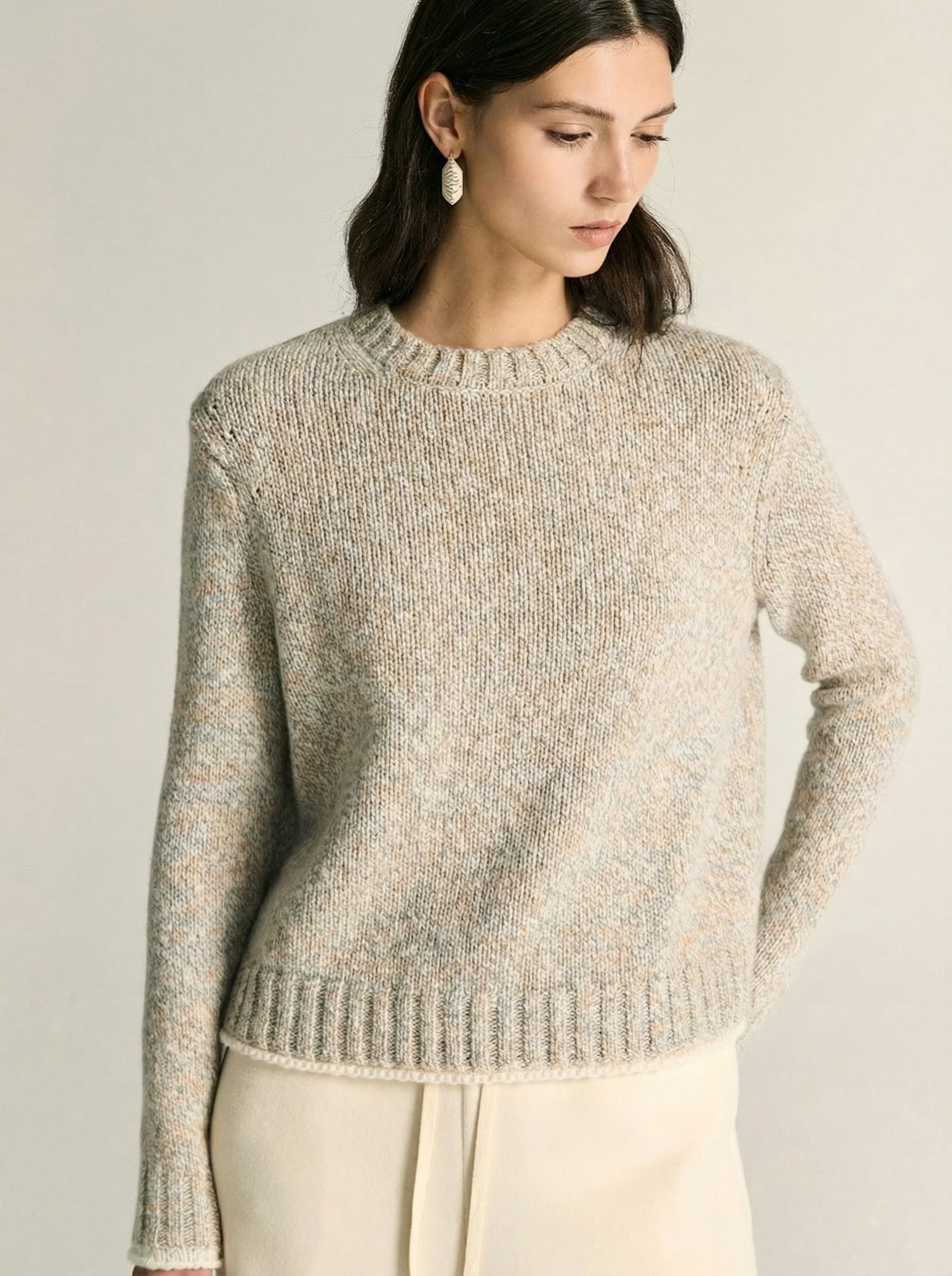 Flecked Merino Crewneck Sweater - Image 3