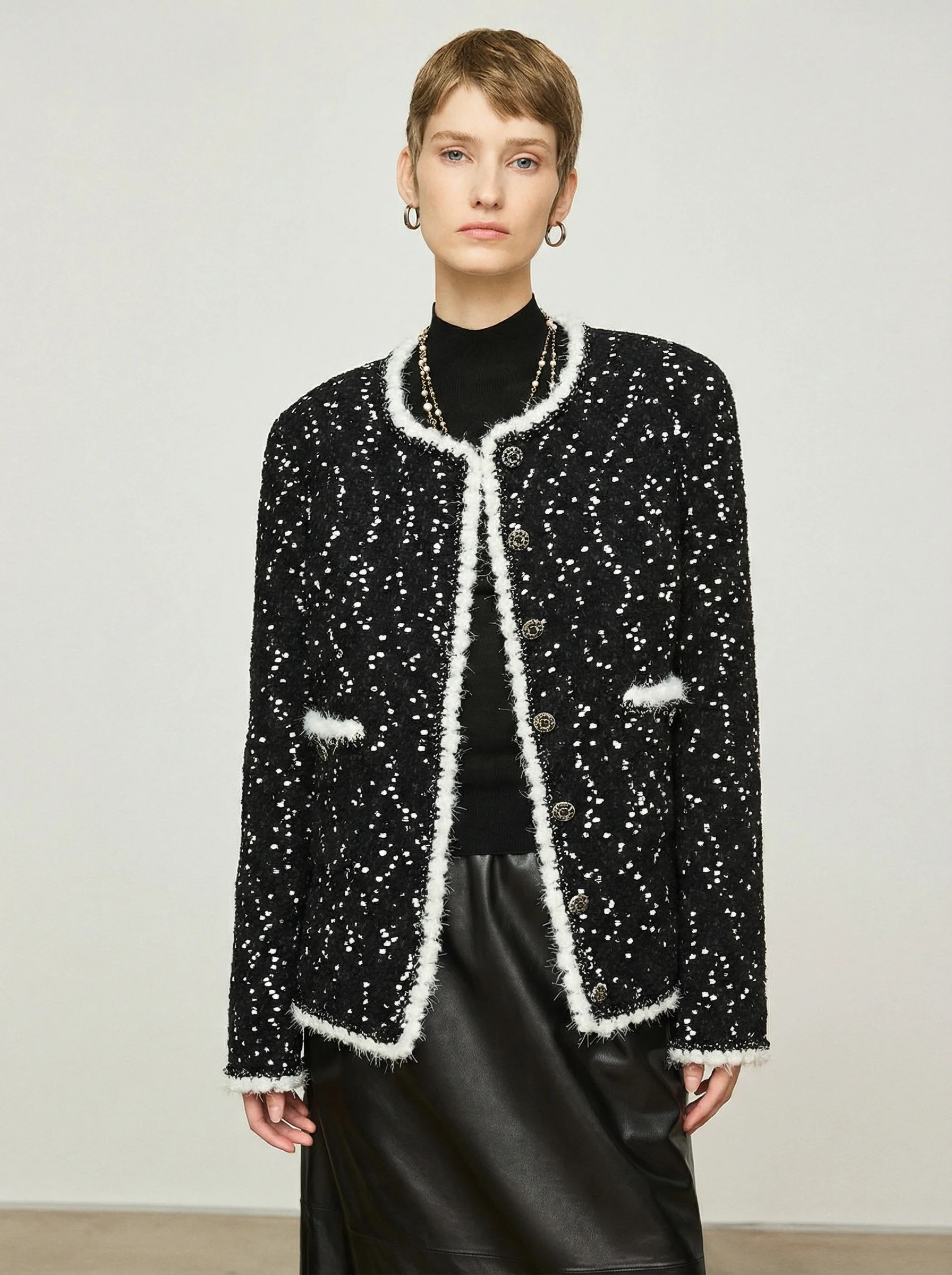Flecked Trim Jacket - Image 3