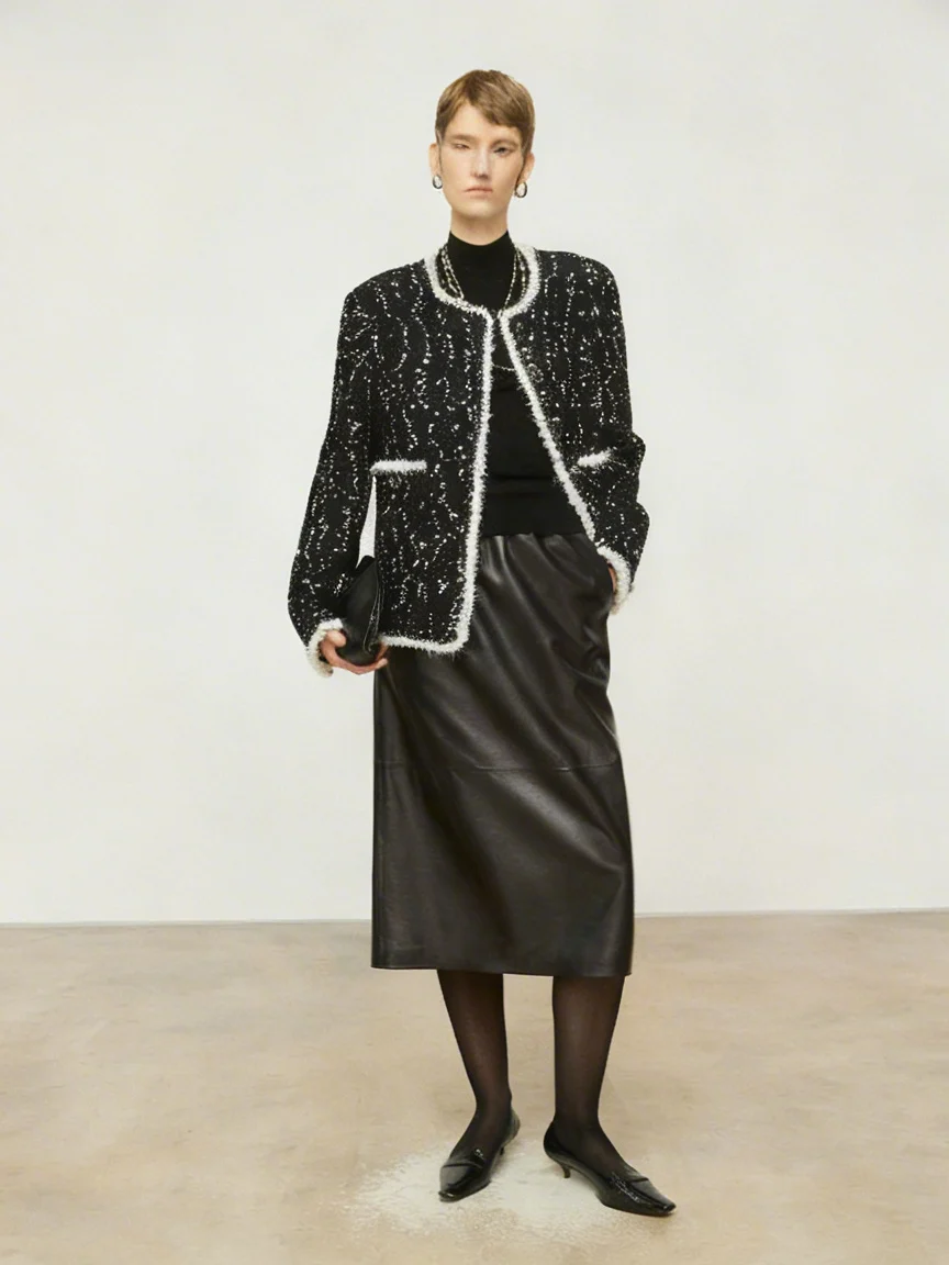 Flecked Trim Jacket - Image 4