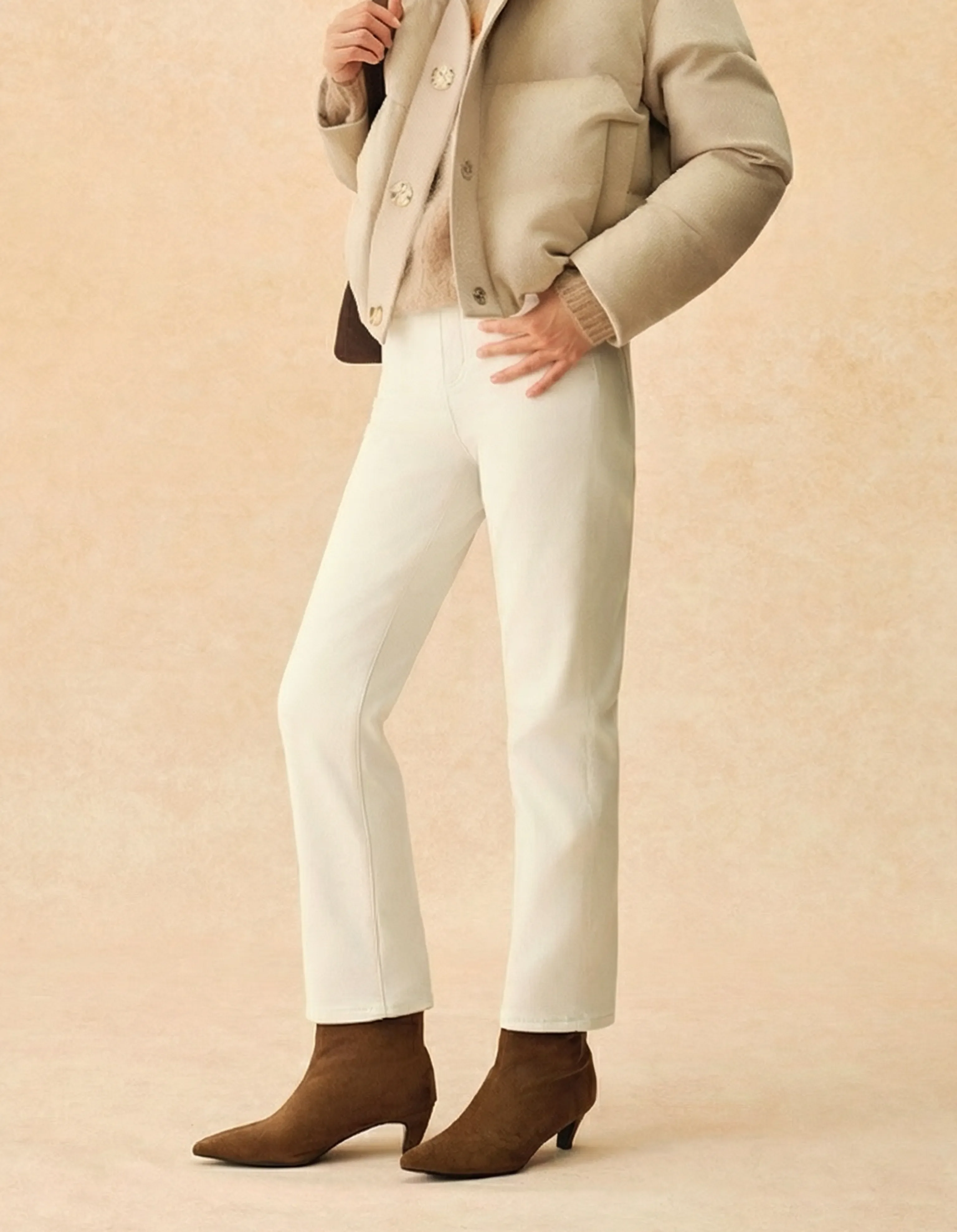 Fleece-Lined Straight-Leg Jeans - Image 3